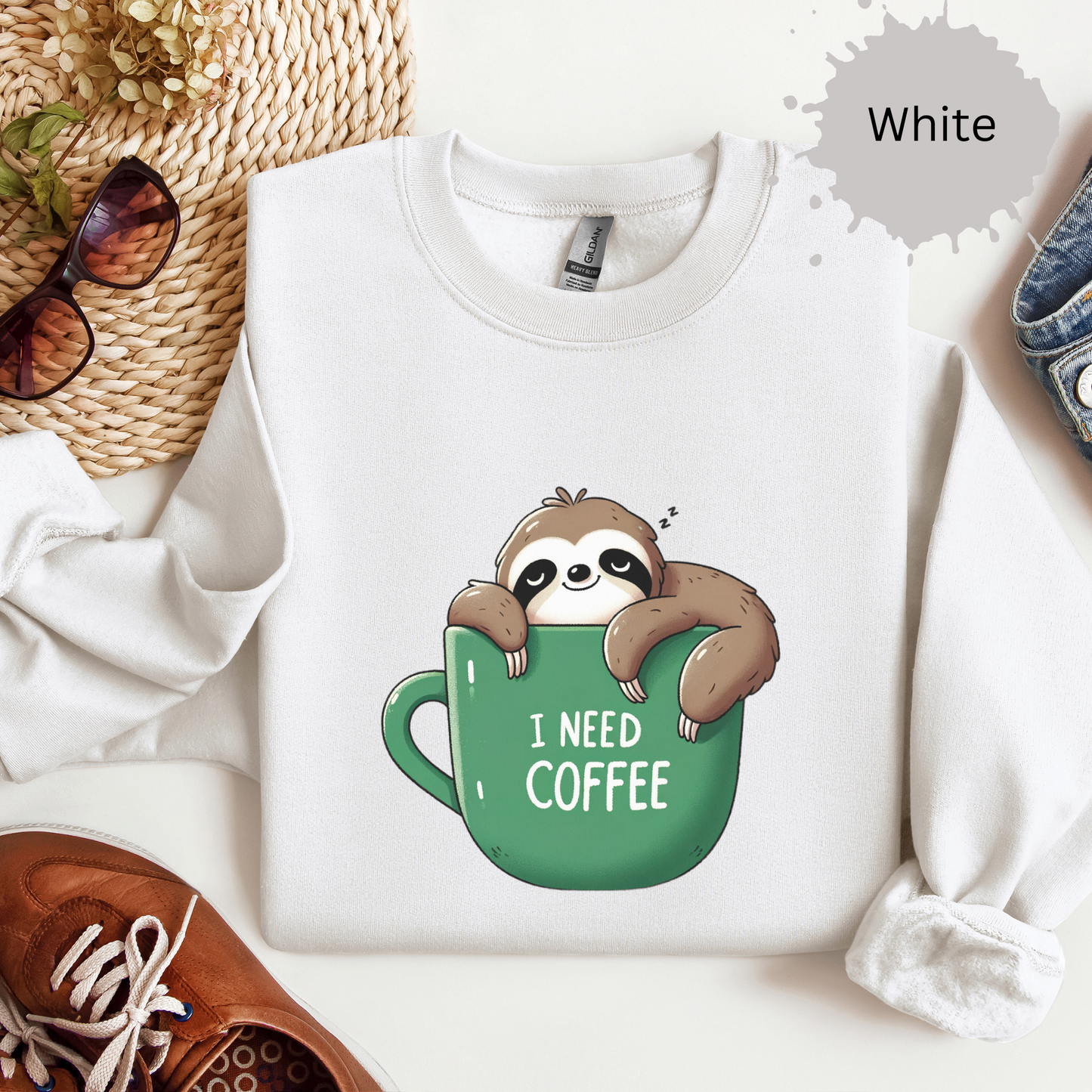 I Need Coffee Crewneck Sweatshirt