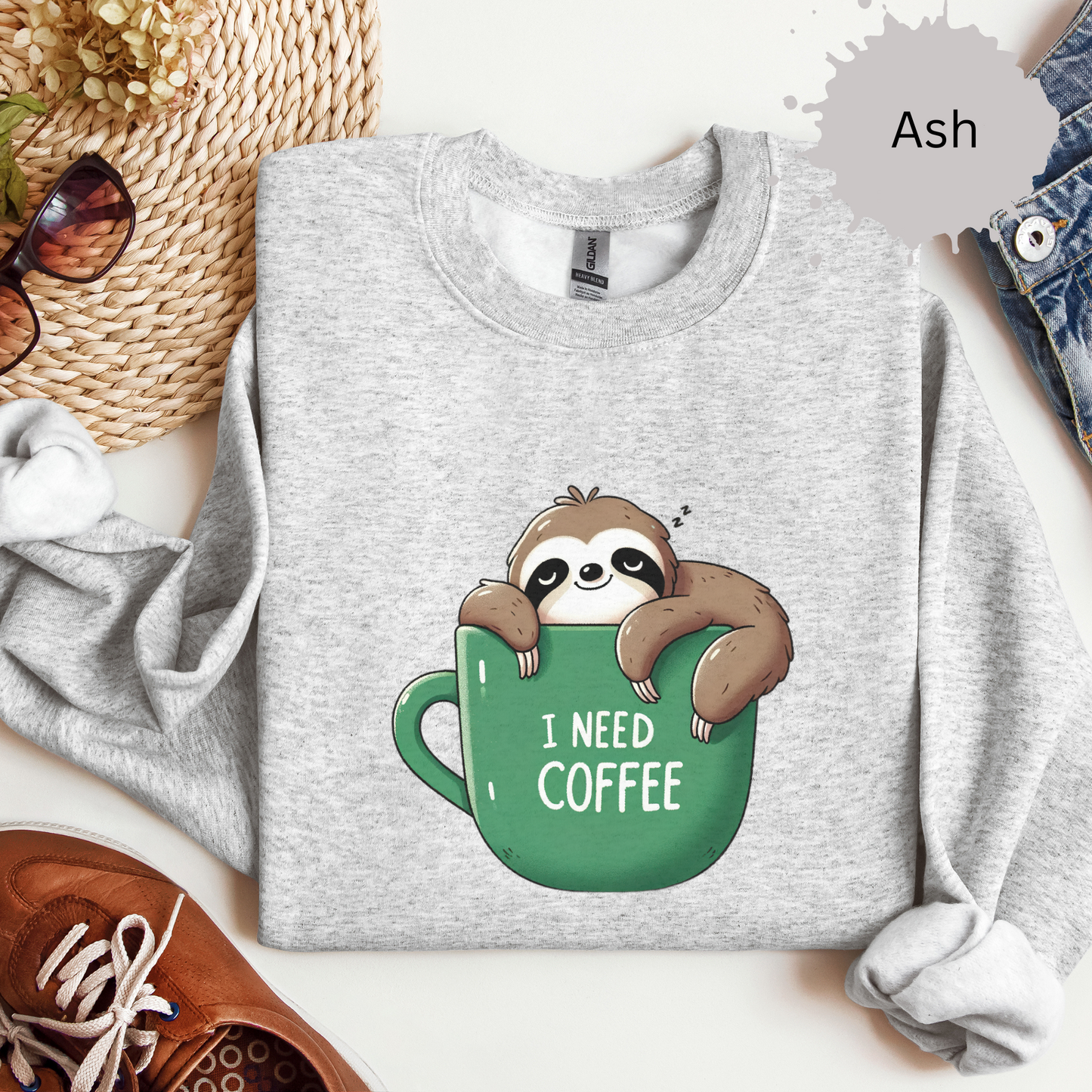 I Need Coffee Crewneck Sweatshirt