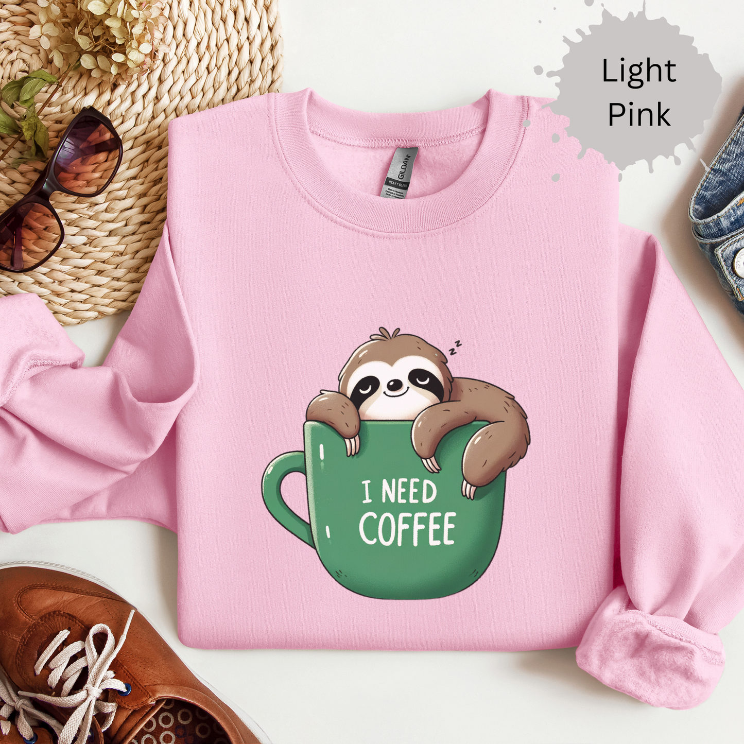 I Need Coffee Crewneck Sweatshirt