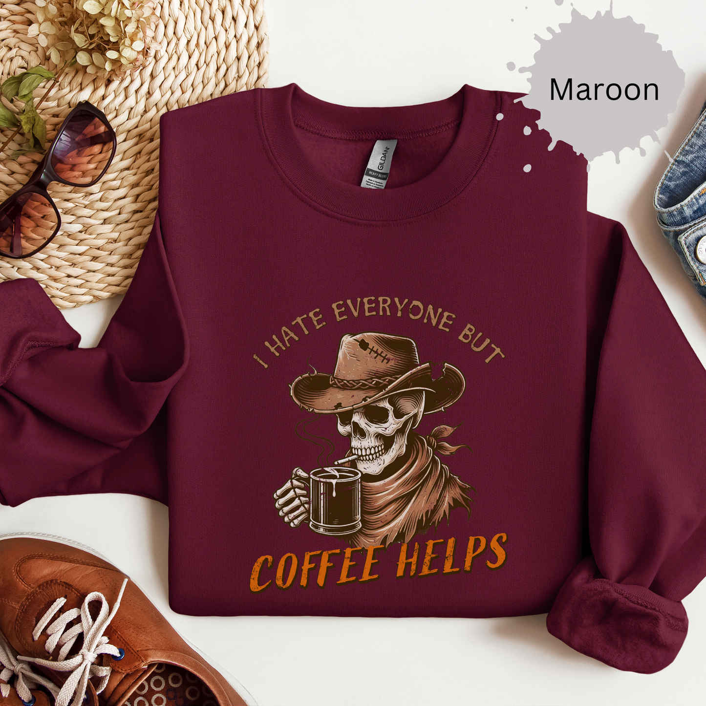 Caffeine Calms My Raging Soul Crewneck Sweatshirt