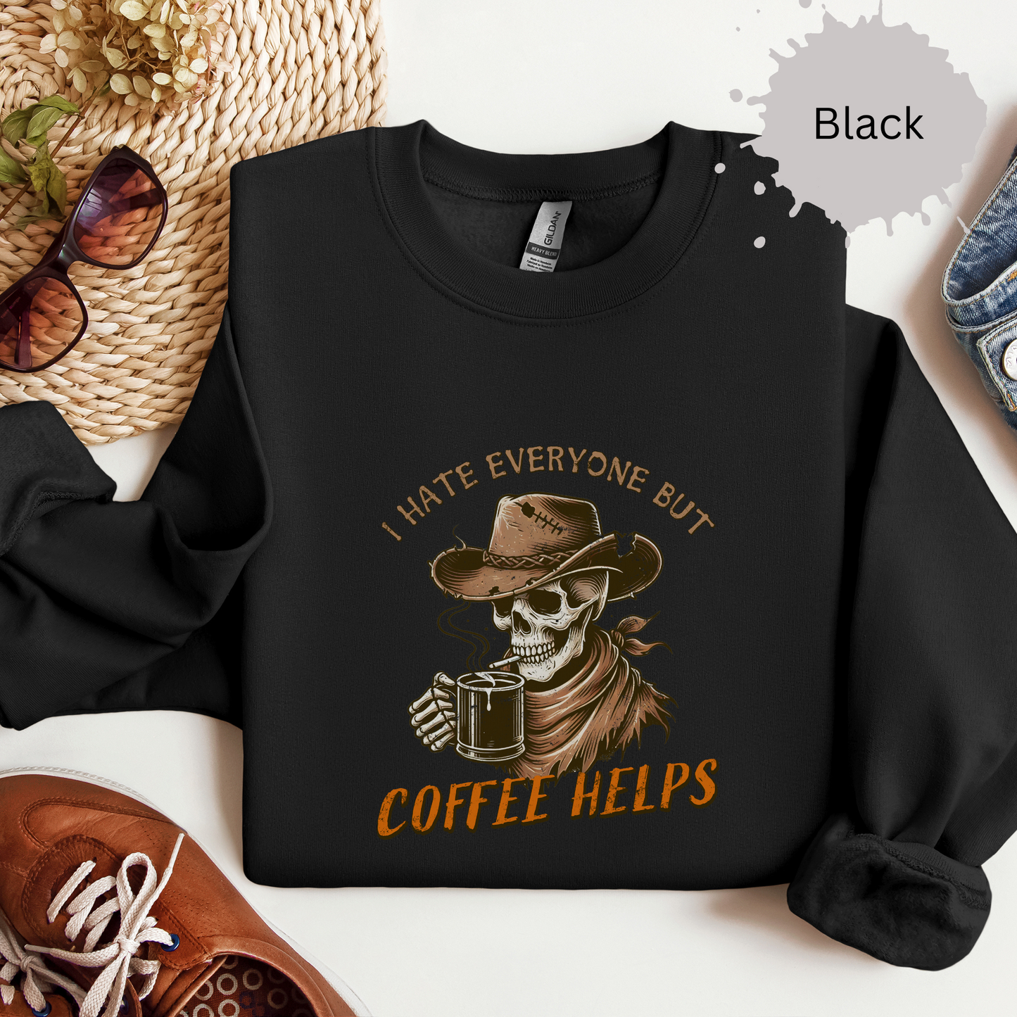 Caffeine Calms My Raging Soul Crewneck Sweatshirt