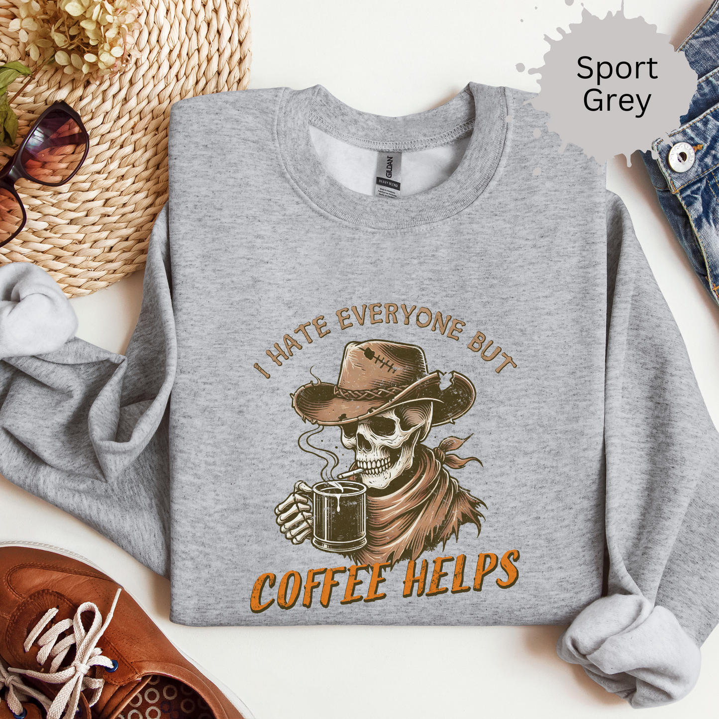 Caffeine Calms My Raging Soul Crewneck Sweatshirt