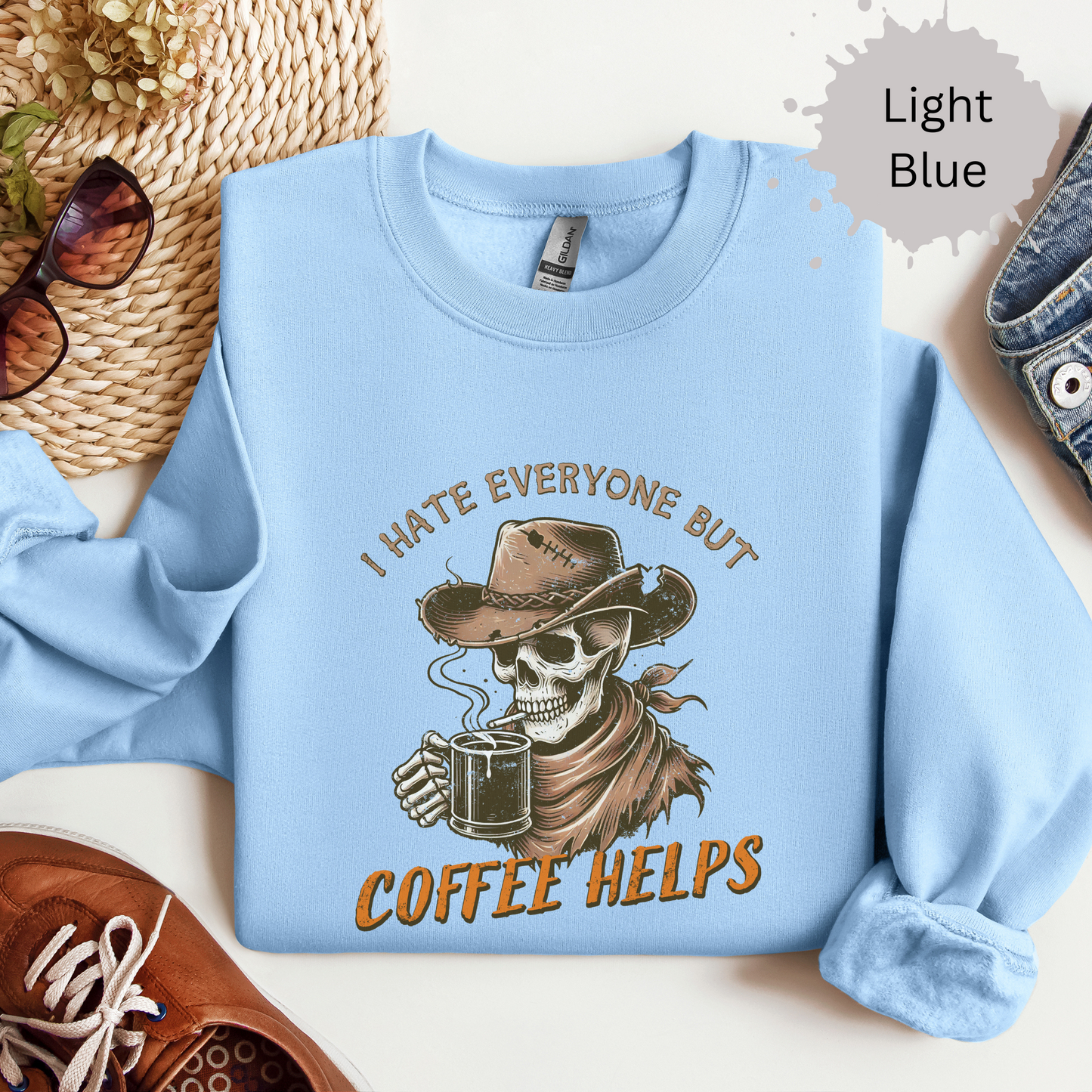 Caffeine Calms My Raging Soul Crewneck Sweatshirt