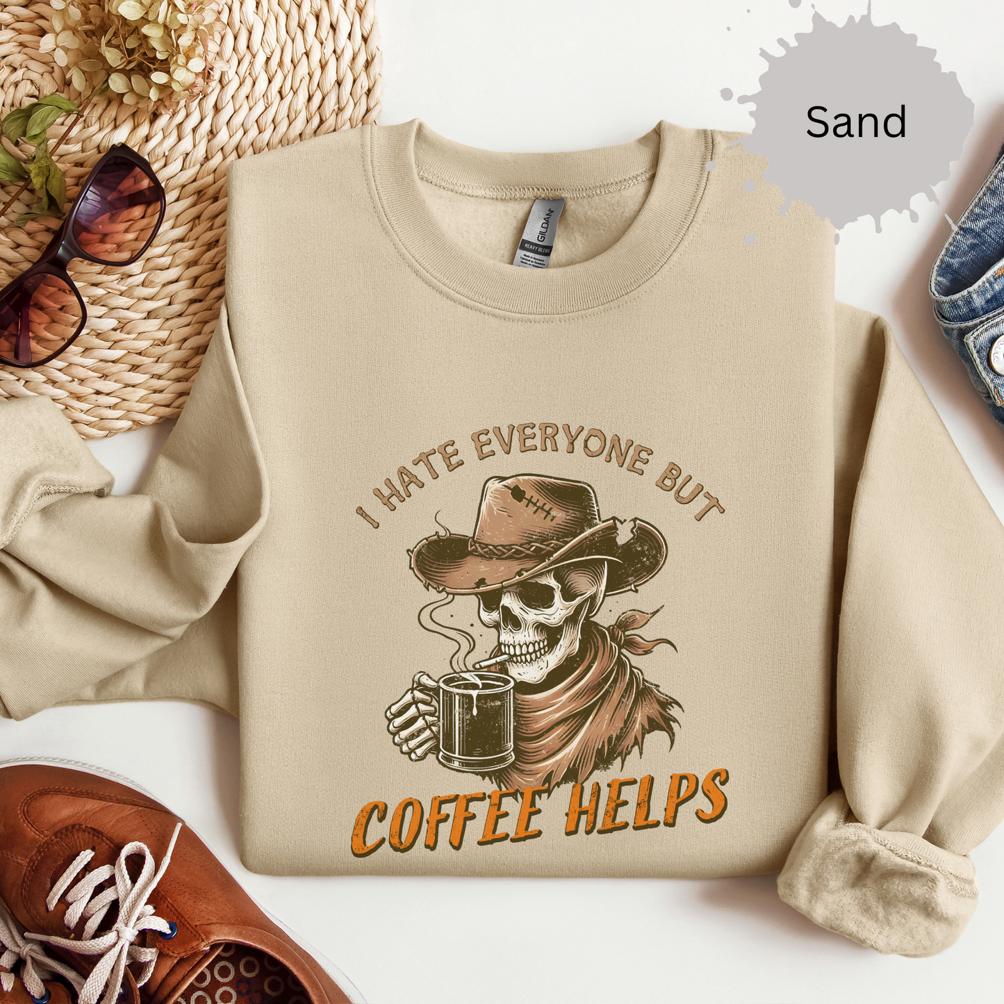 Caffeine Calms My Raging Soul Crewneck Sweatshirt