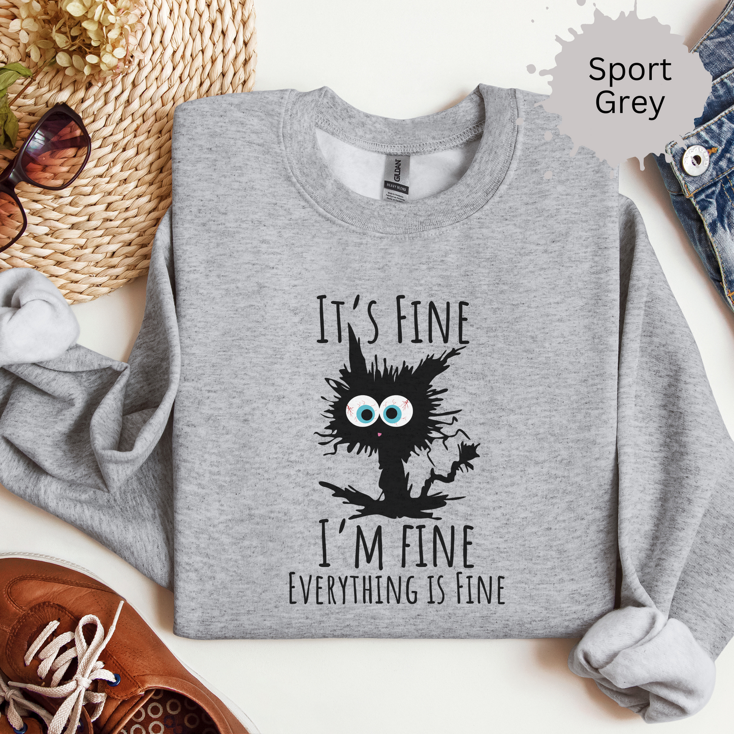 Fine Is My Default Crewneck Sweatshirt