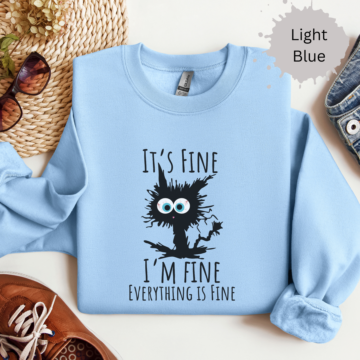 Fine Is My Default Crewneck Sweatshirt