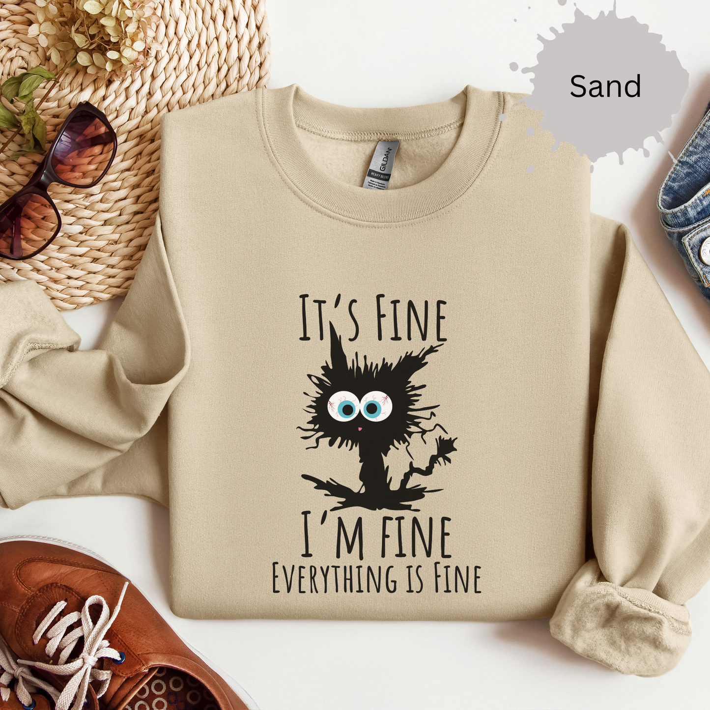 Fine Is My Default Crewneck Sweatshirt