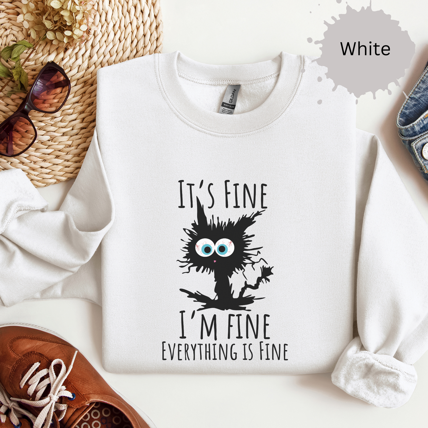 Fine Is My Default Crewneck Sweatshirt