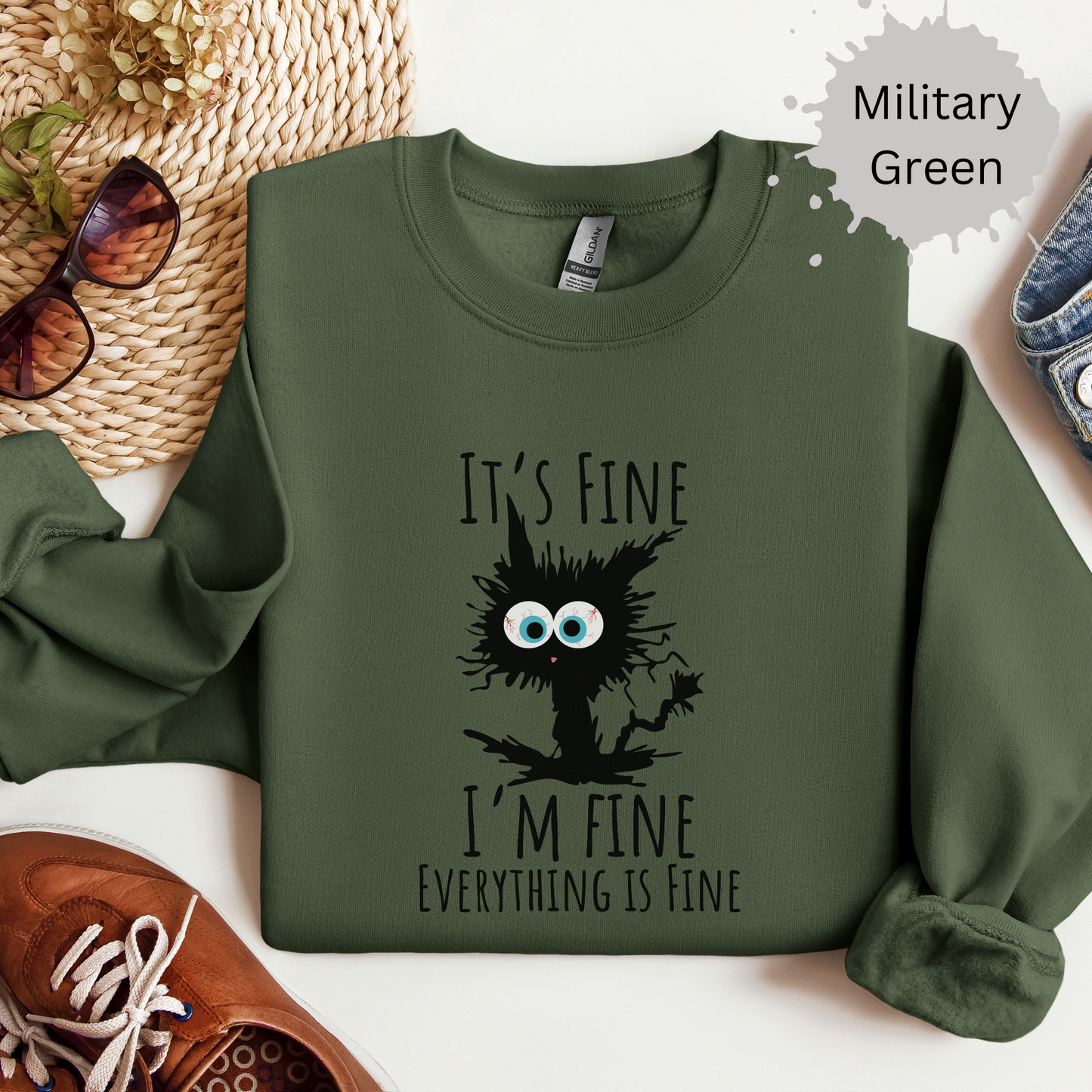 Fine Is My Default Crewneck Sweatshirt