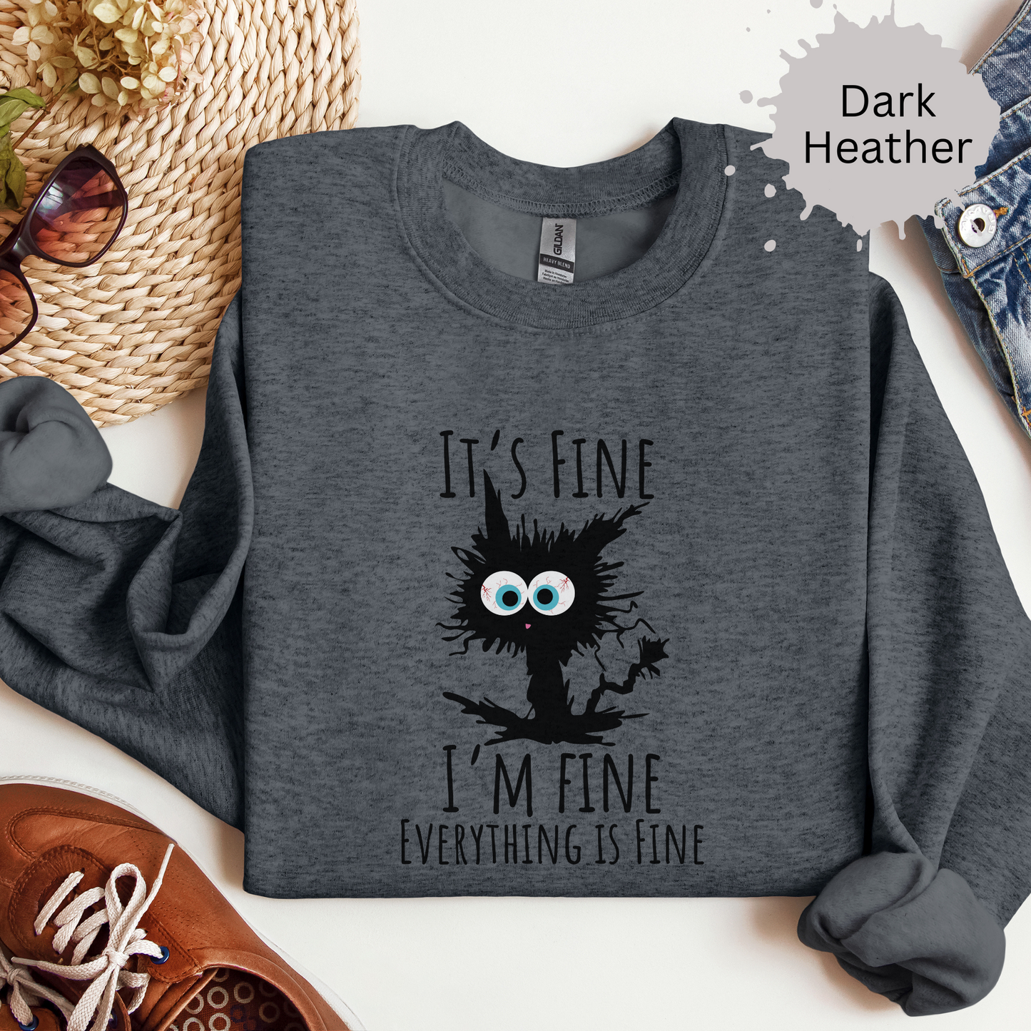 Fine Is My Default Crewneck Sweatshirt