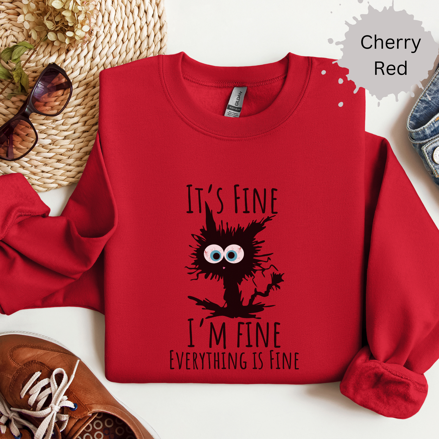 Fine Is My Default Crewneck Sweatshirt