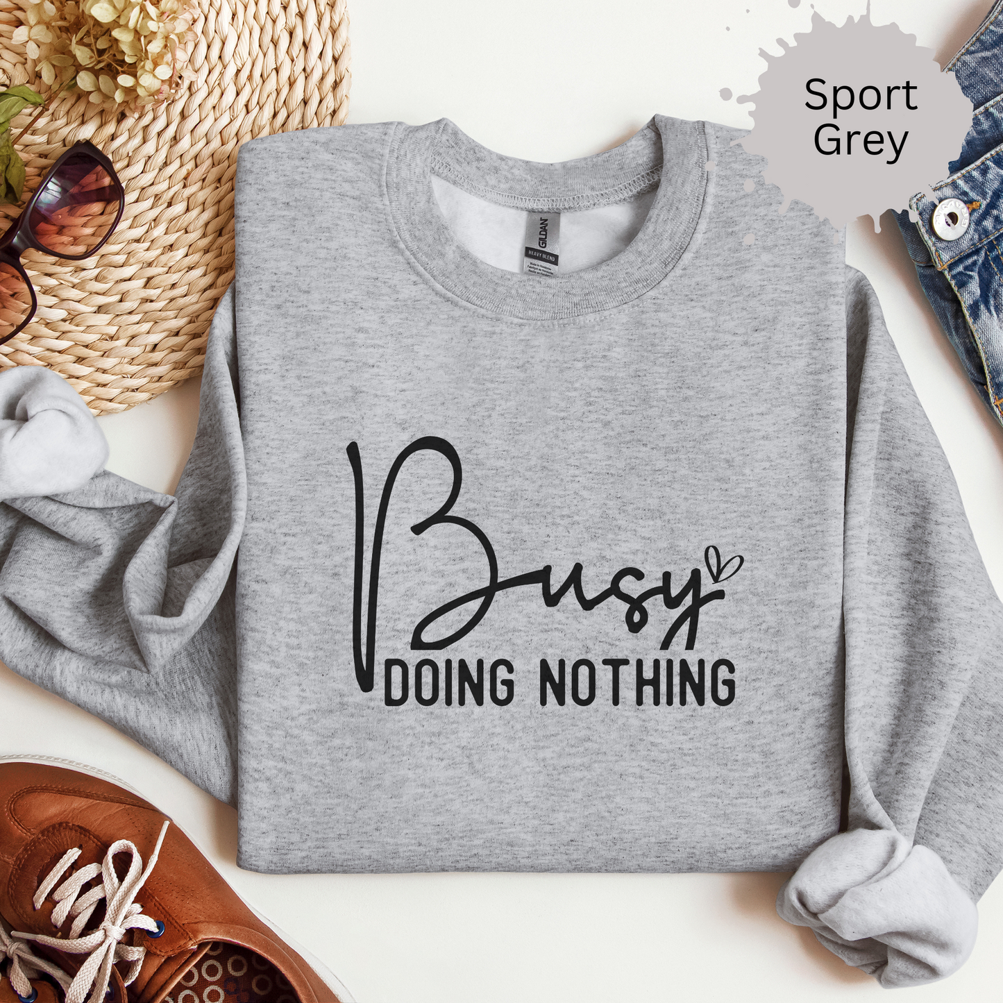 Busy Doing Nothing Crewneck Sweatshirt