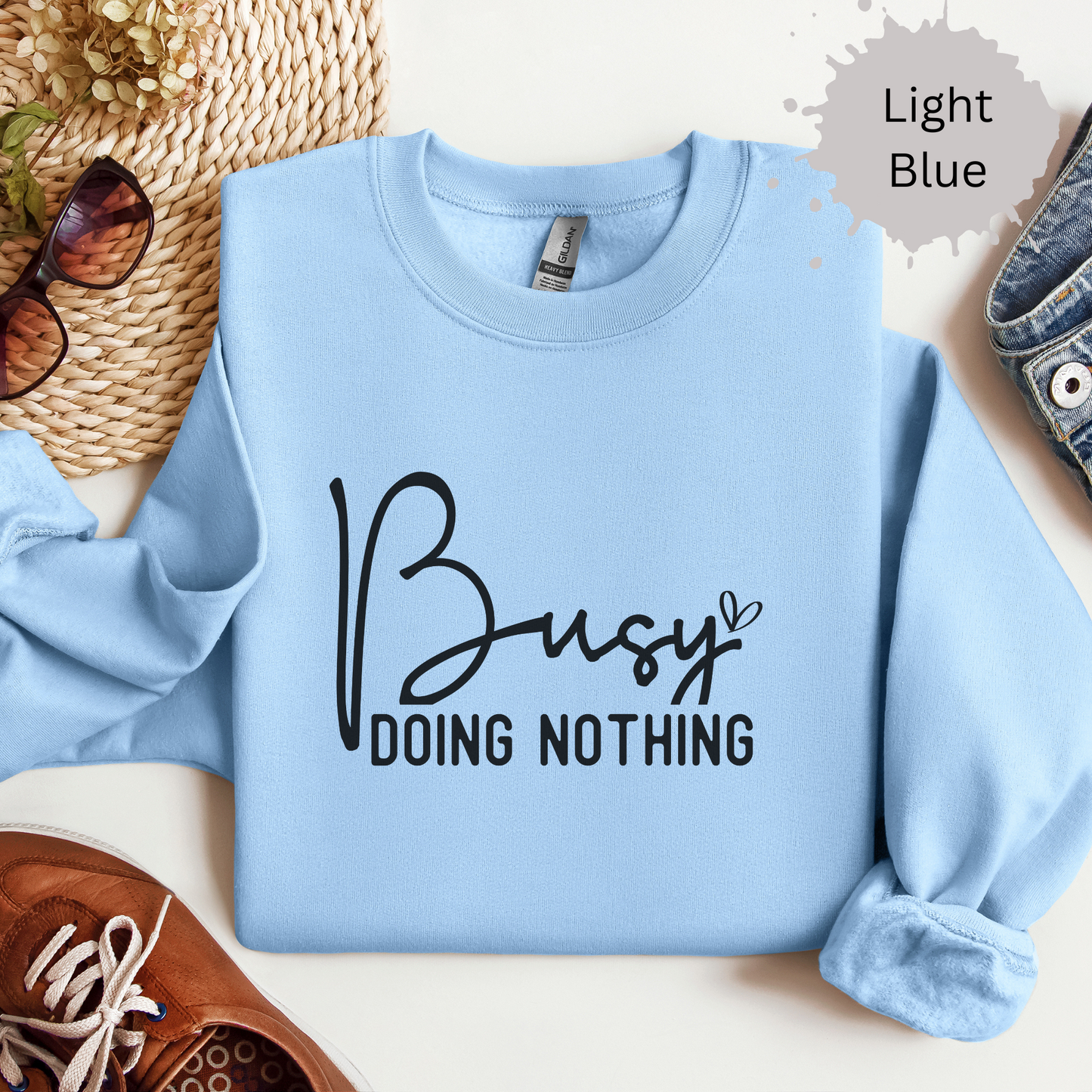 Busy Doing Nothing Crewneck Sweatshirt