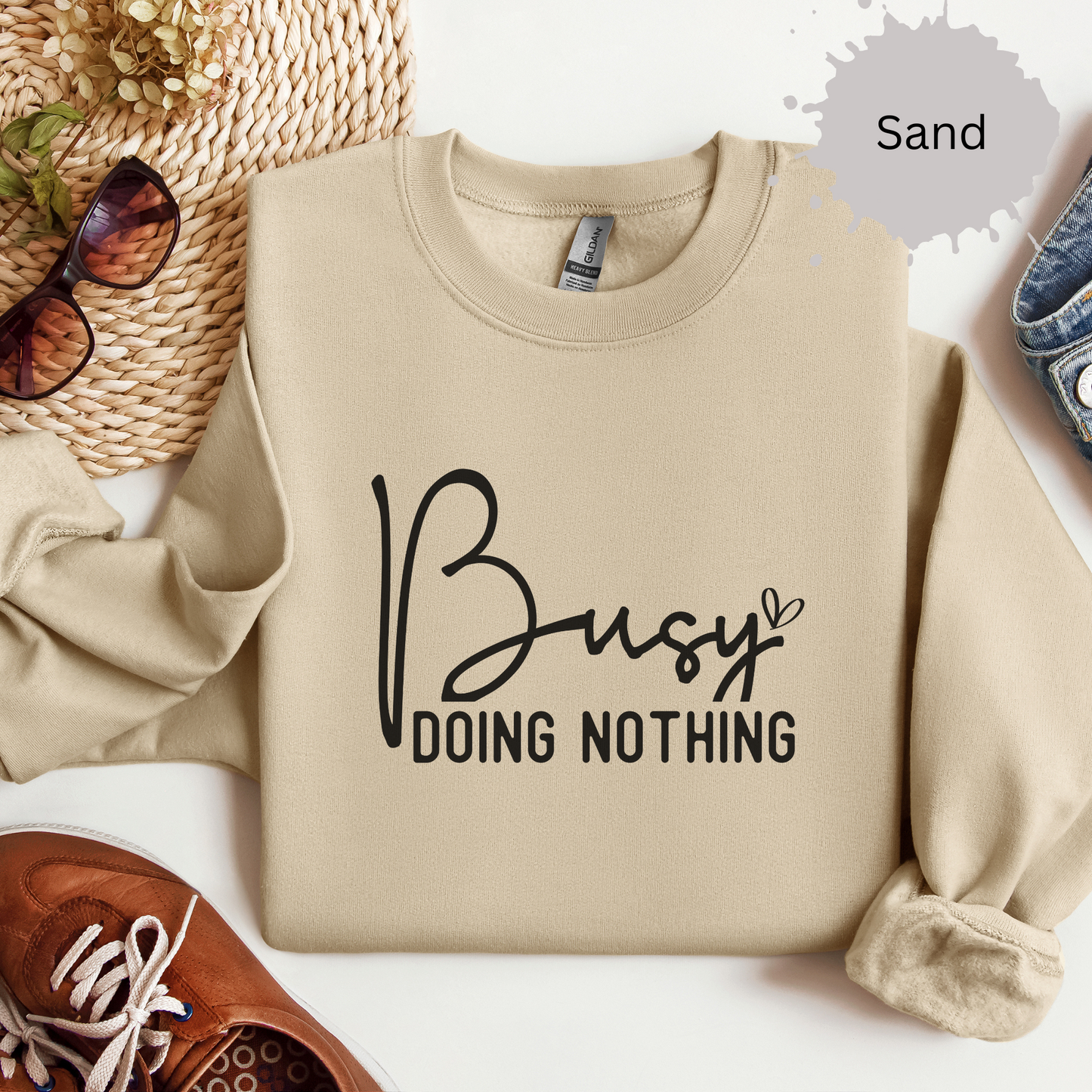 Busy Doing Nothing Crewneck Sweatshirt