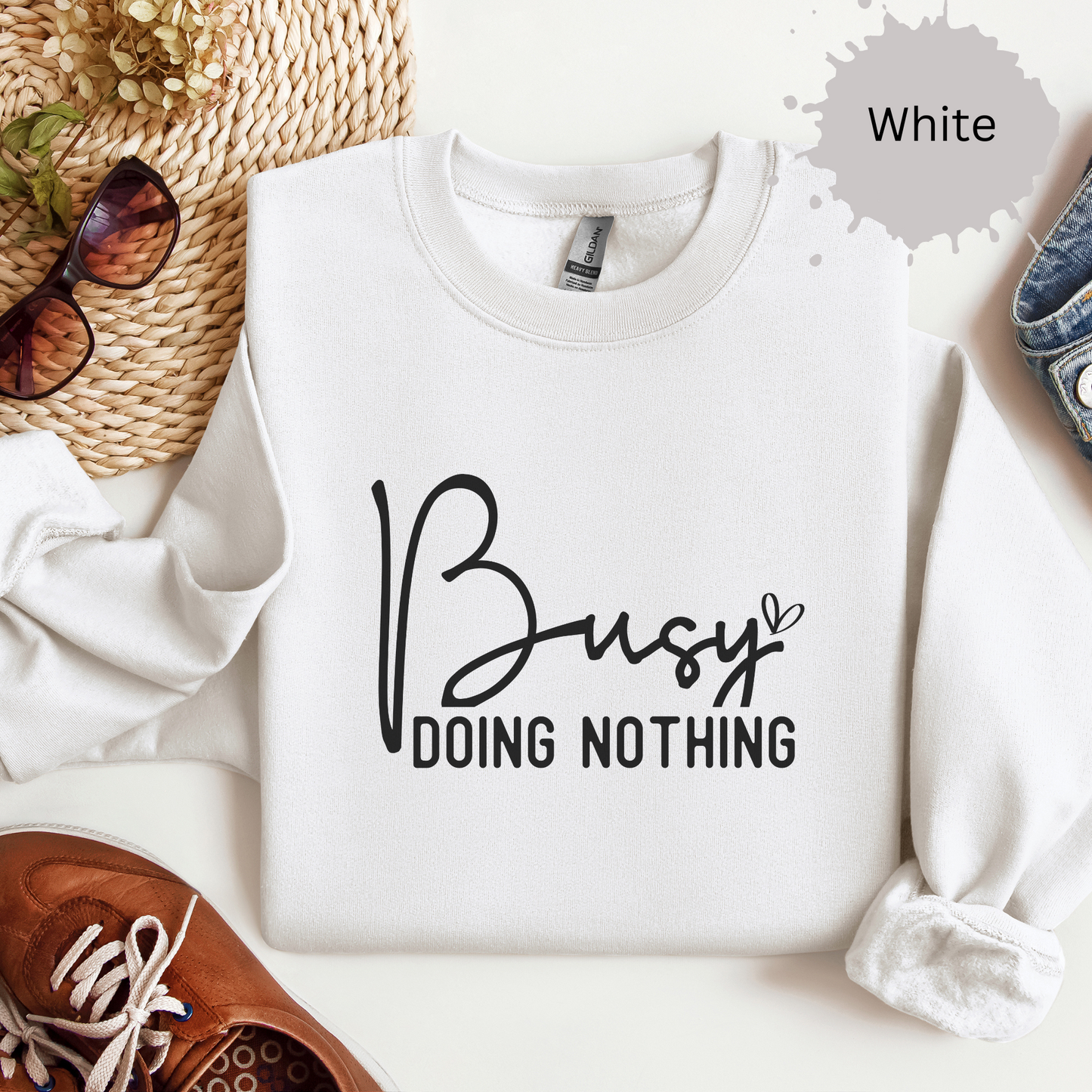 Busy Doing Nothing Crewneck Sweatshirt