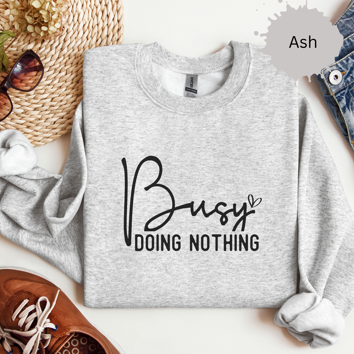 Busy Doing Nothing Crewneck Sweatshirt