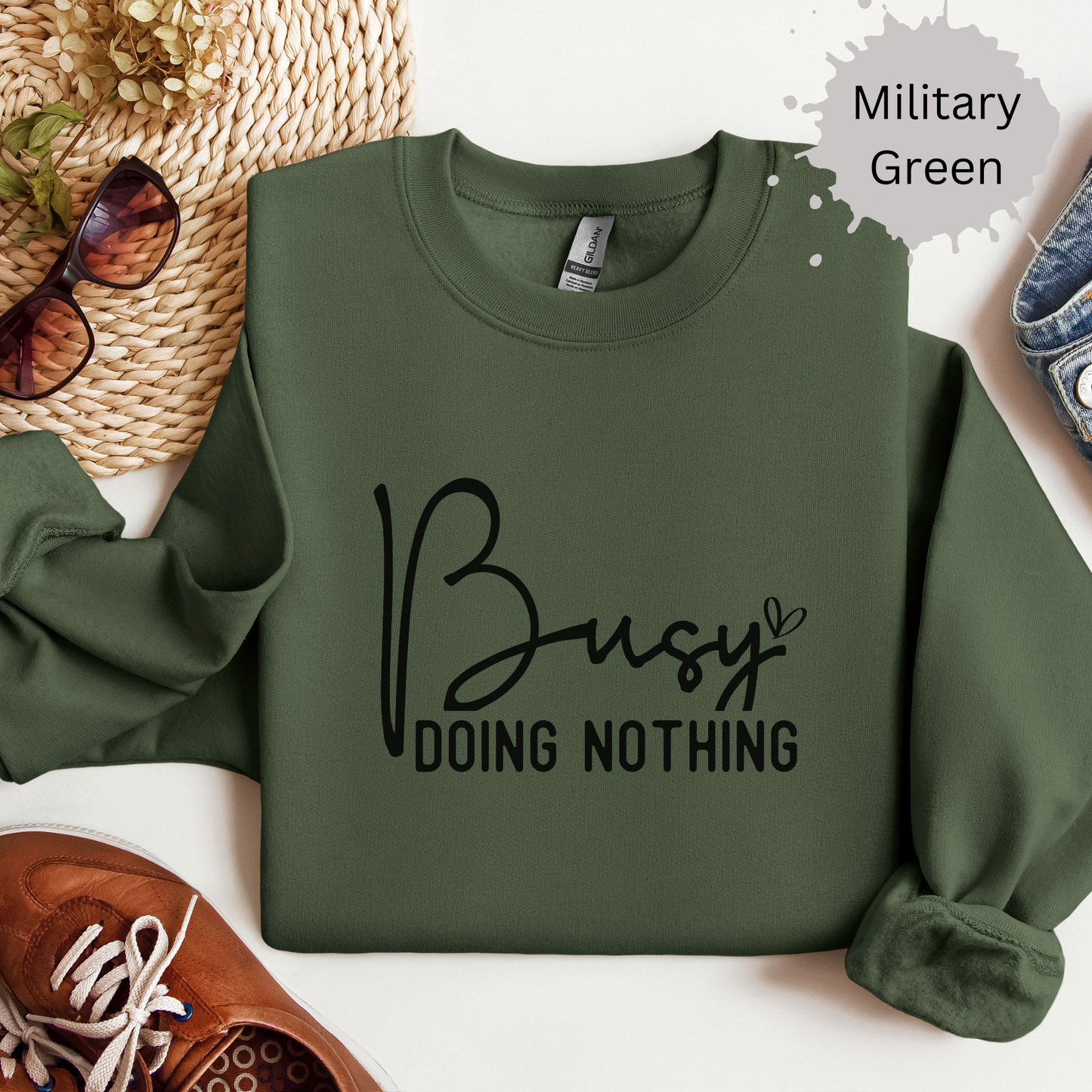 Busy Doing Nothing Crewneck Sweatshirt