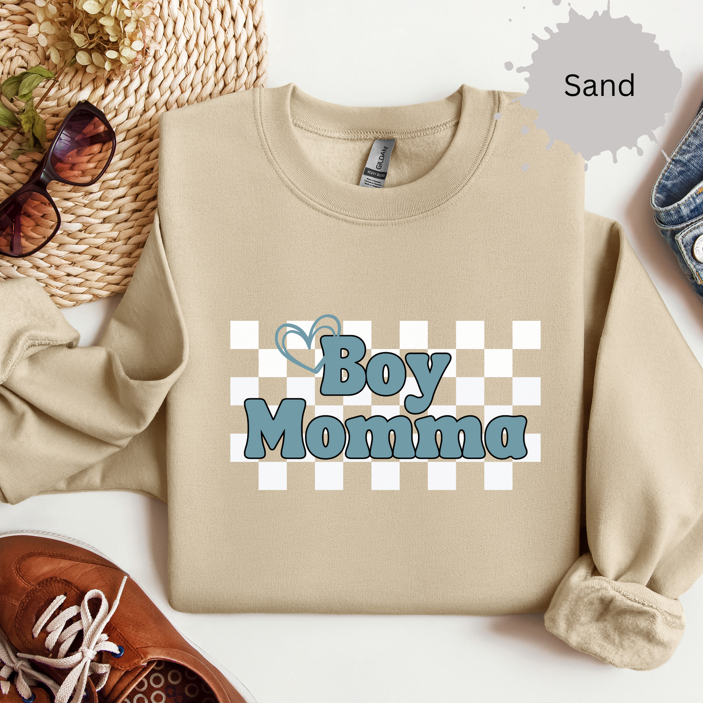 Boy Momma Crewneck Sweatshirt