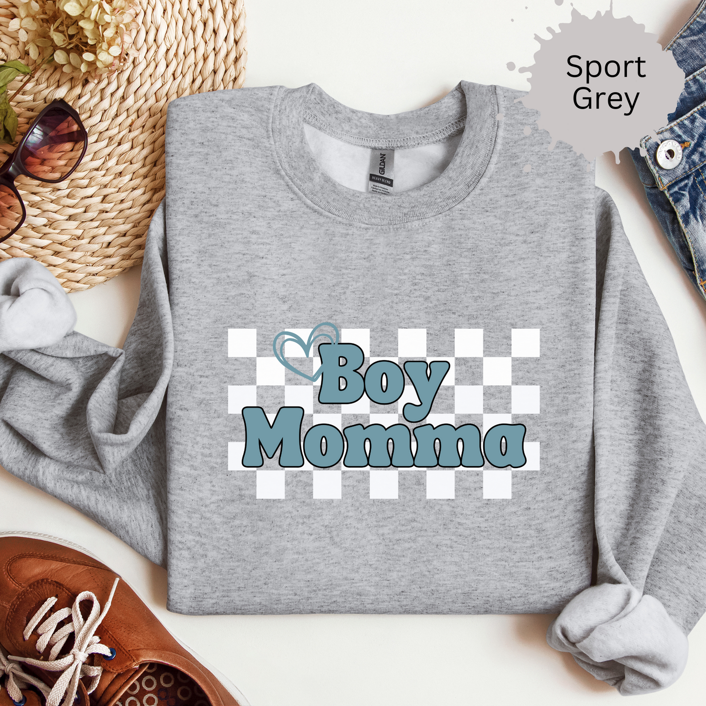 Boy Momma Crewneck Sweatshirt