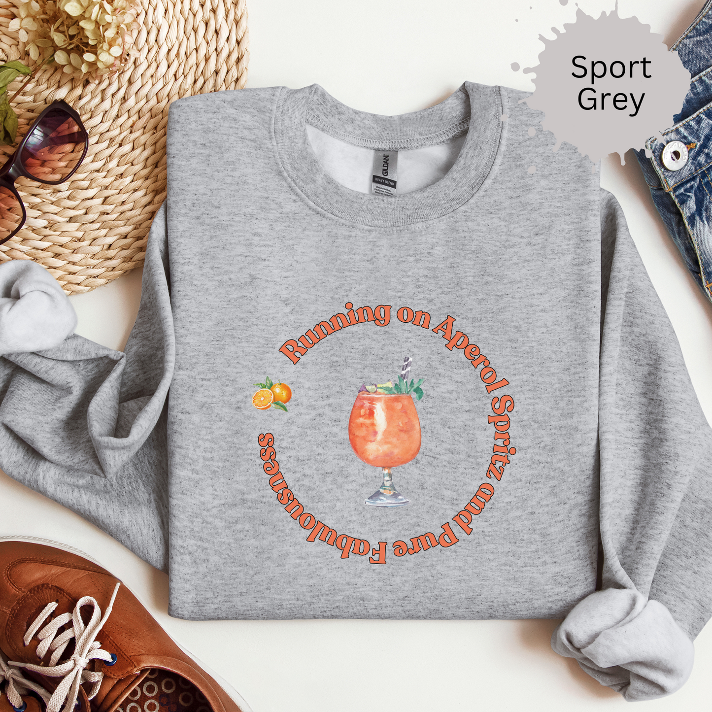 Aperol and Pure Fabulousness Crewneck Sweatshirt