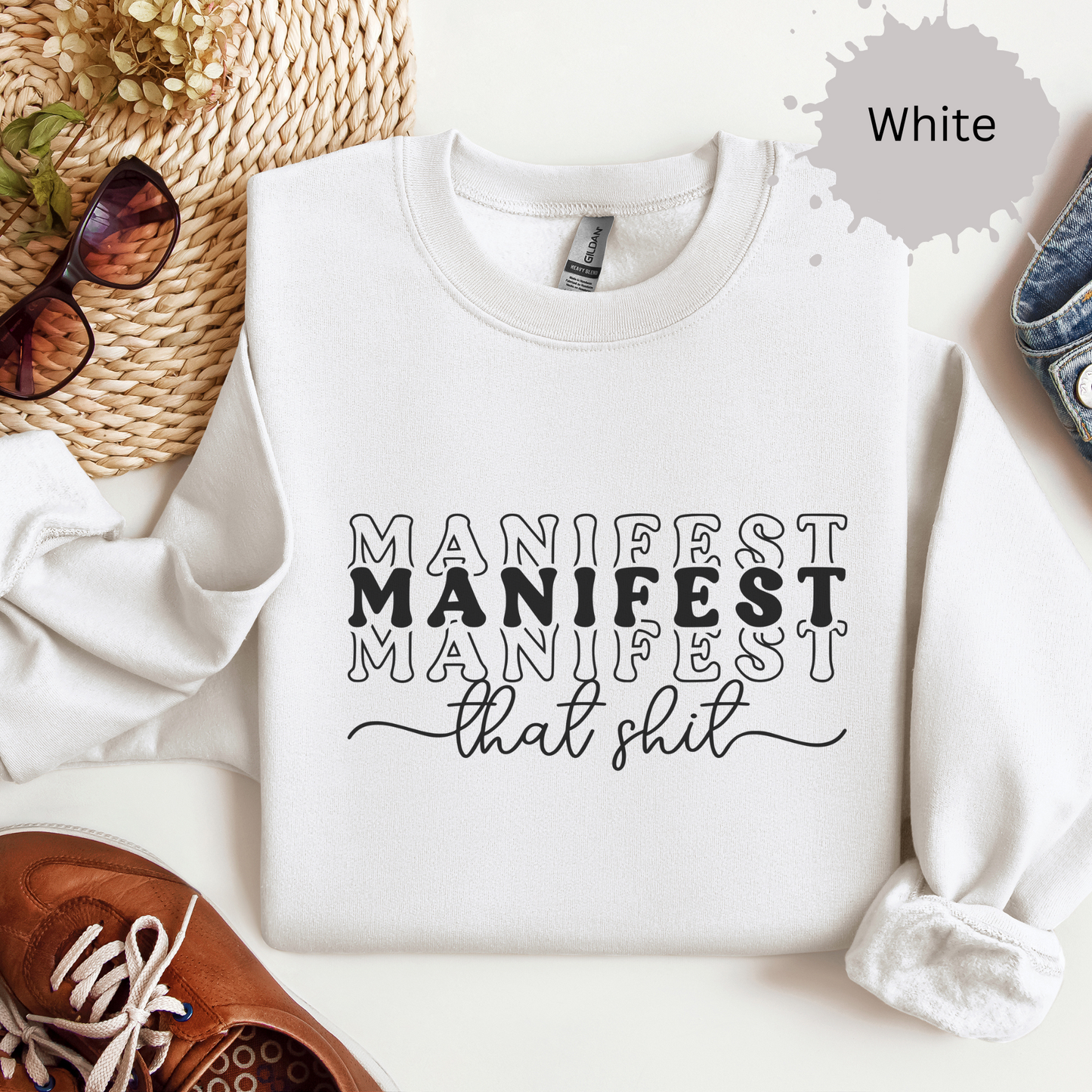 Manifest on Repeat Crewneck Sweatshirt