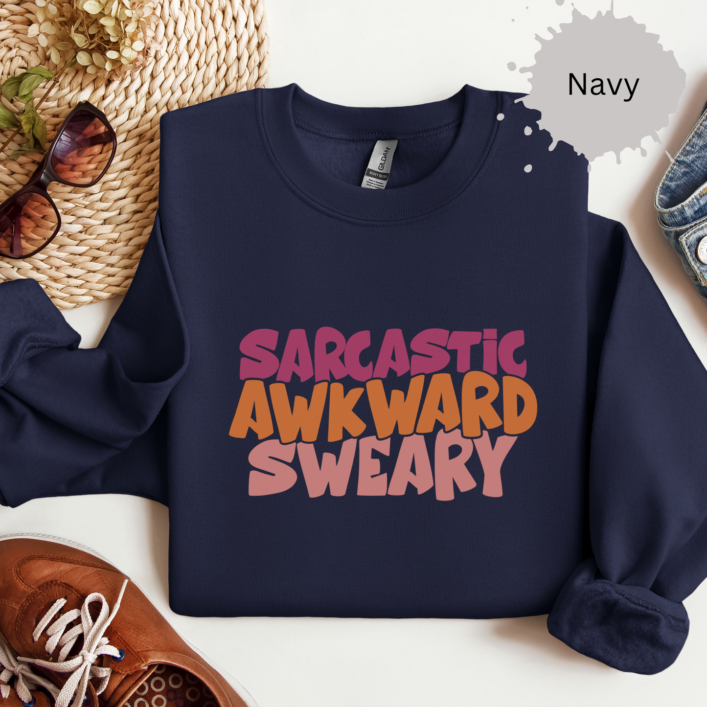 Sarcastic Awkward Sweary Crewneck Sweatshirt