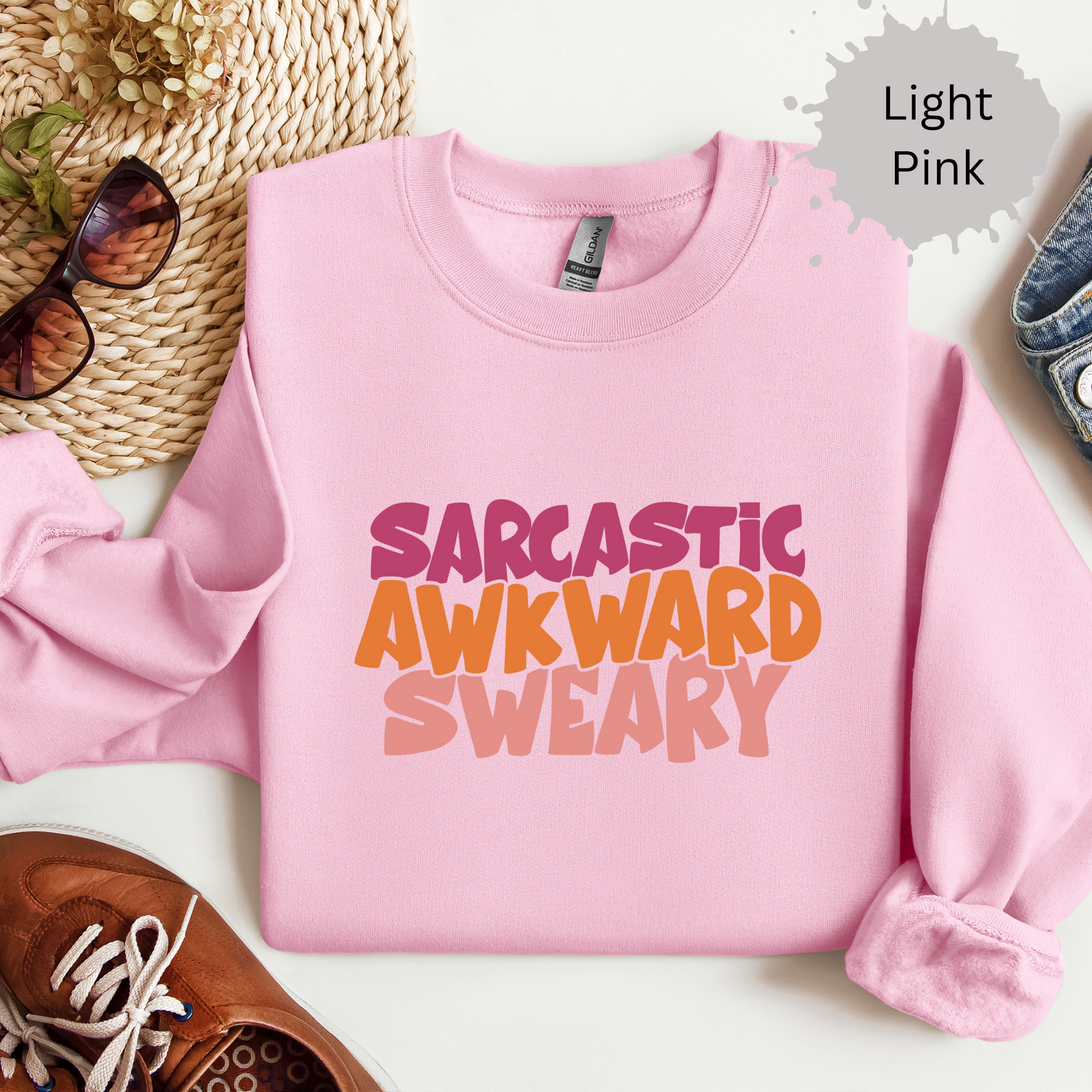 Sarcastic Awkward Sweary Crewneck Sweatshirt