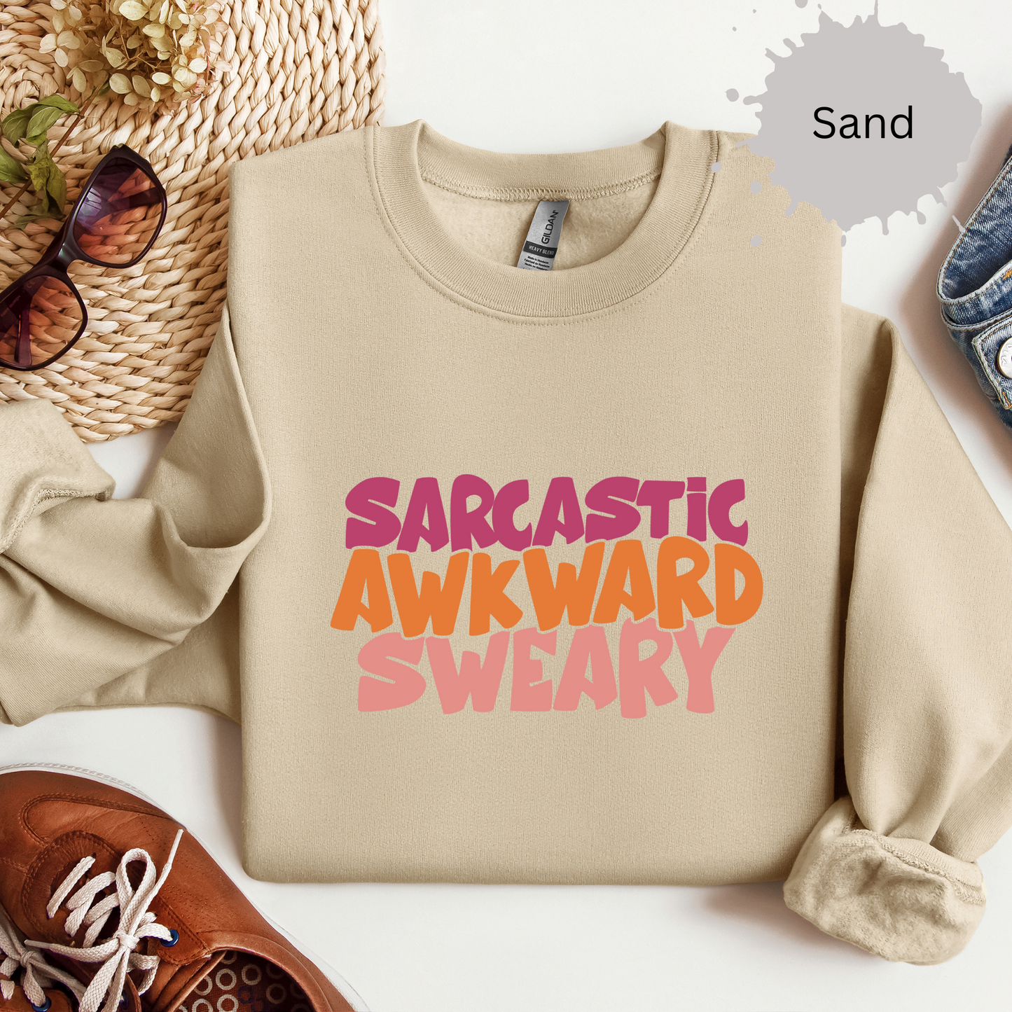 Sarcastic Awkward Sweary Crewneck Sweatshirt