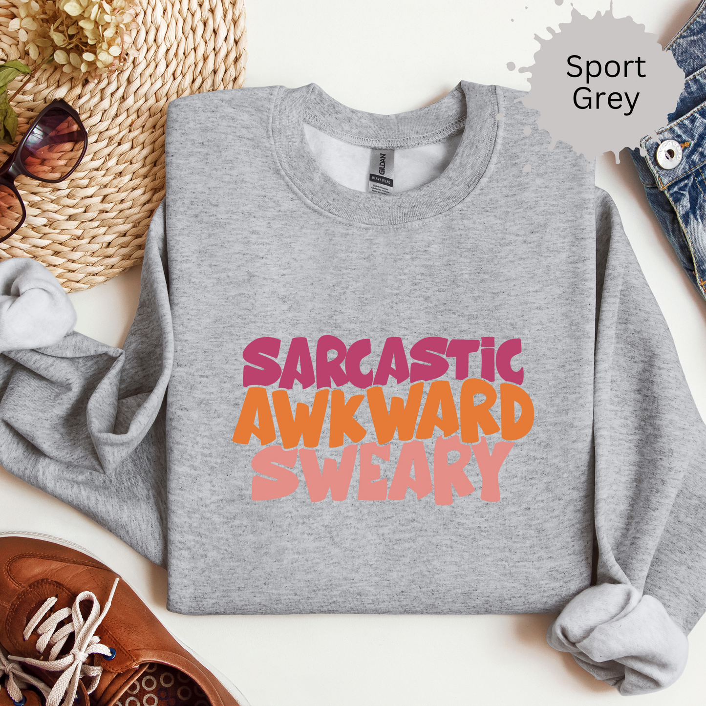 Sarcastic Awkward Sweary Crewneck Sweatshirt