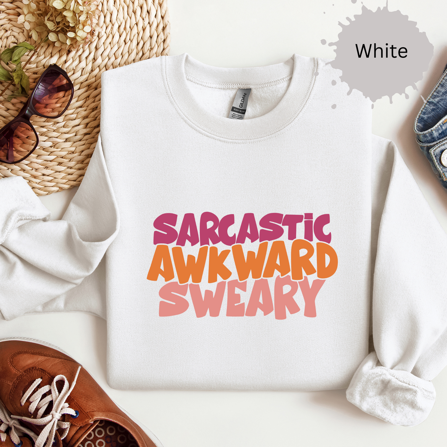 Sarcastic Awkward Sweary Crewneck Sweatshirt