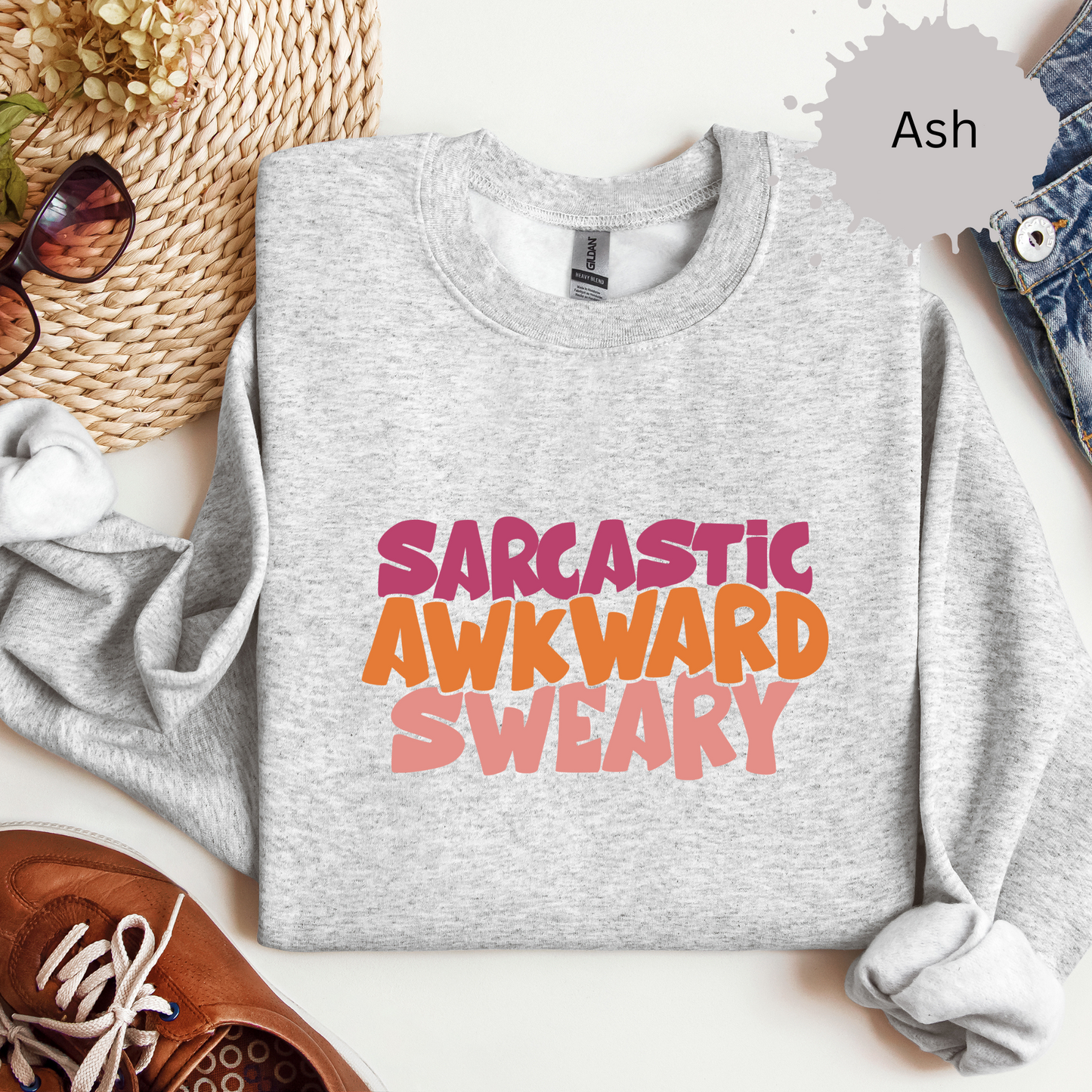 Sarcastic Awkward Sweary Crewneck Sweatshirt