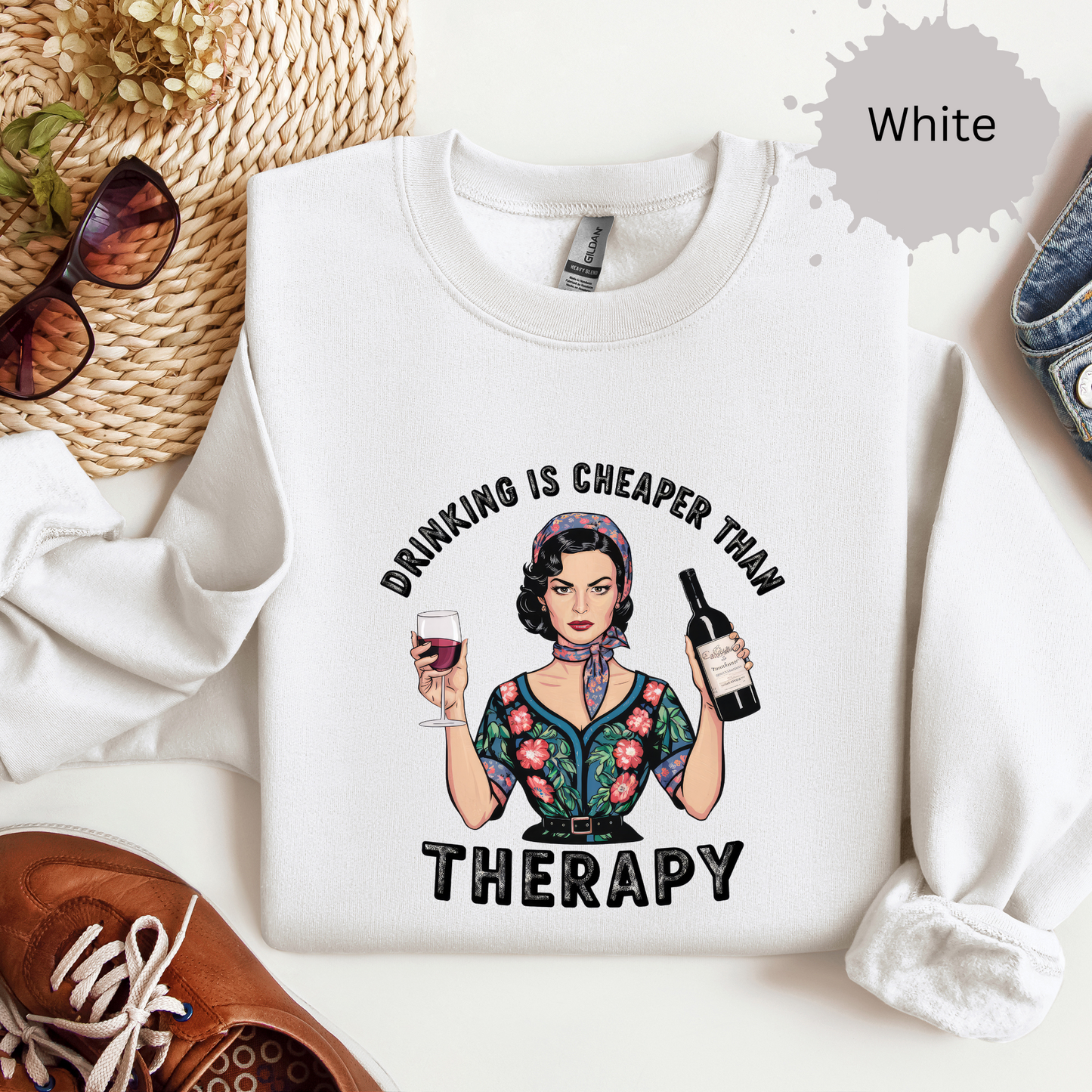 Wine Over Whining Crewneck Sweatshirt