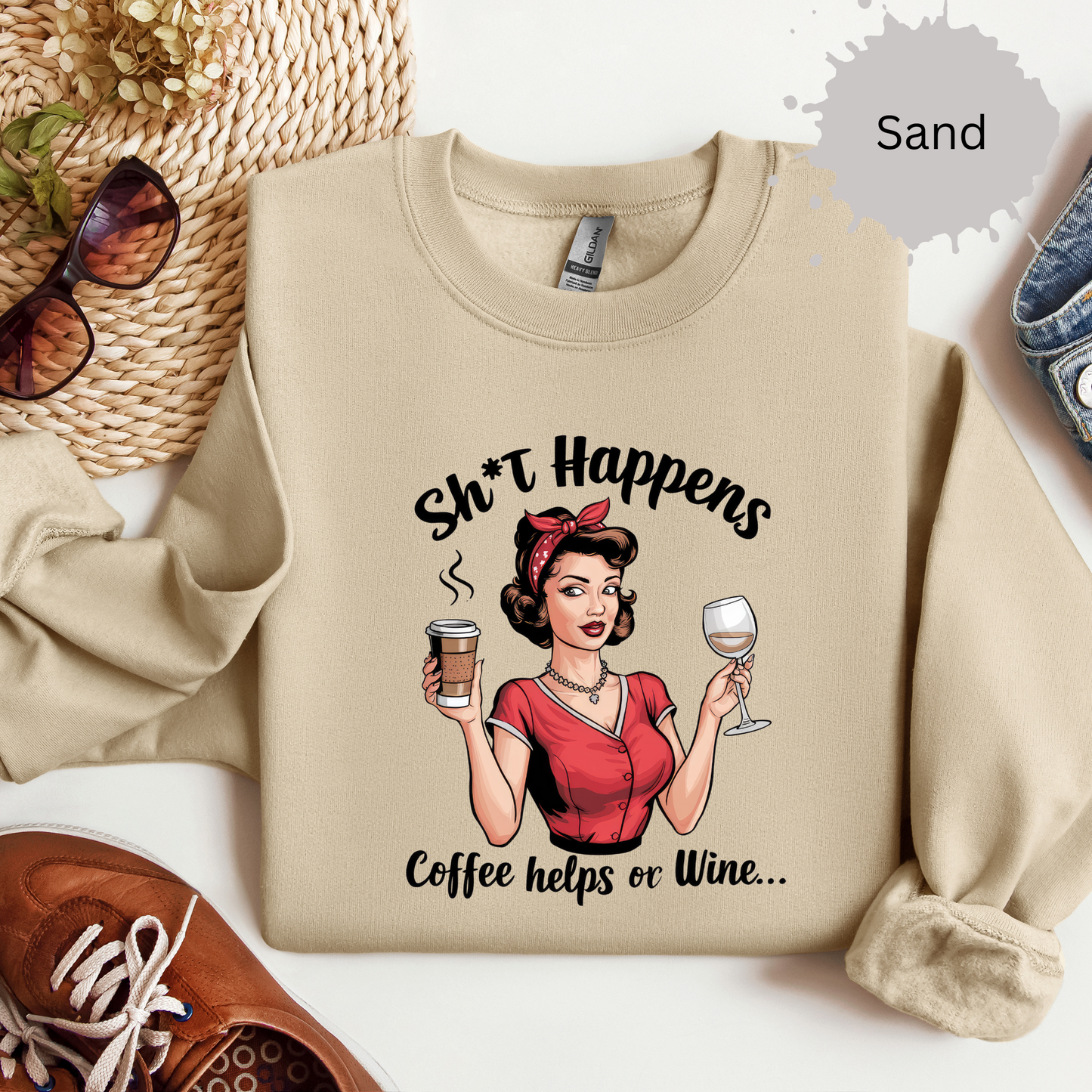 Shit Happens Crewneck Sweatshirt