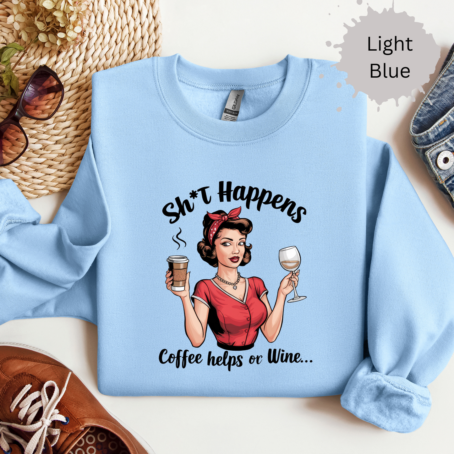 Shit Happens Crewneck Sweatshirt