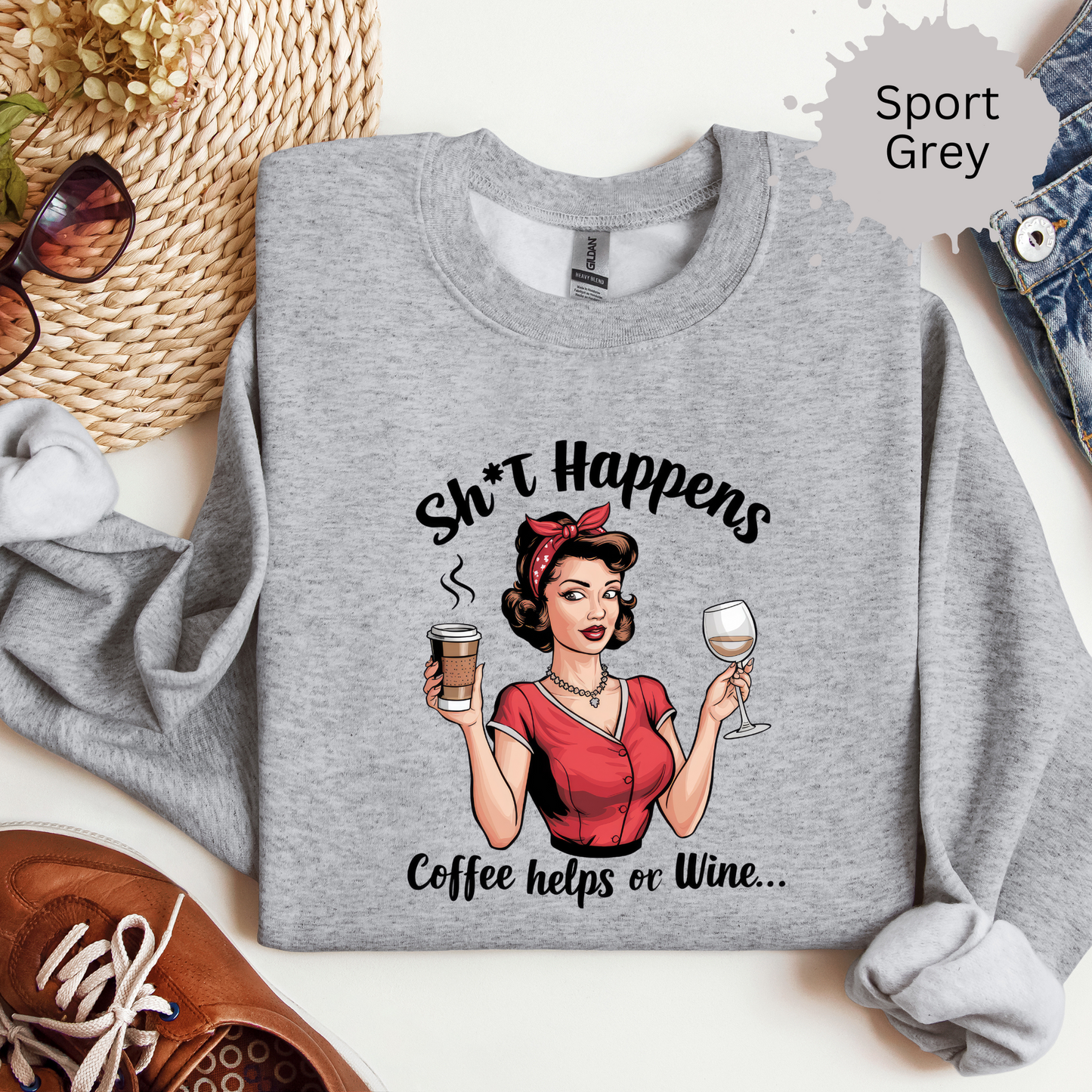 Shit Happens Crewneck Sweatshirt