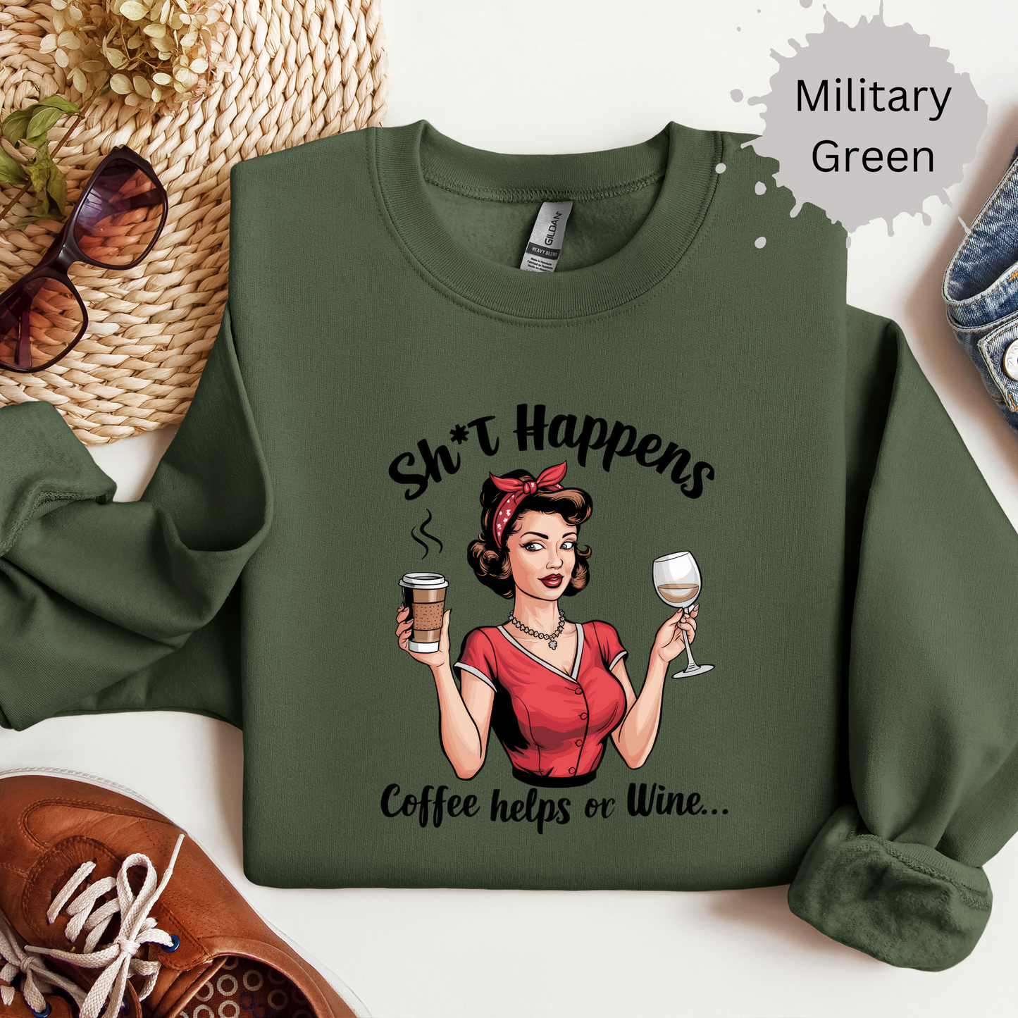 Shit Happens Crewneck Sweatshirt