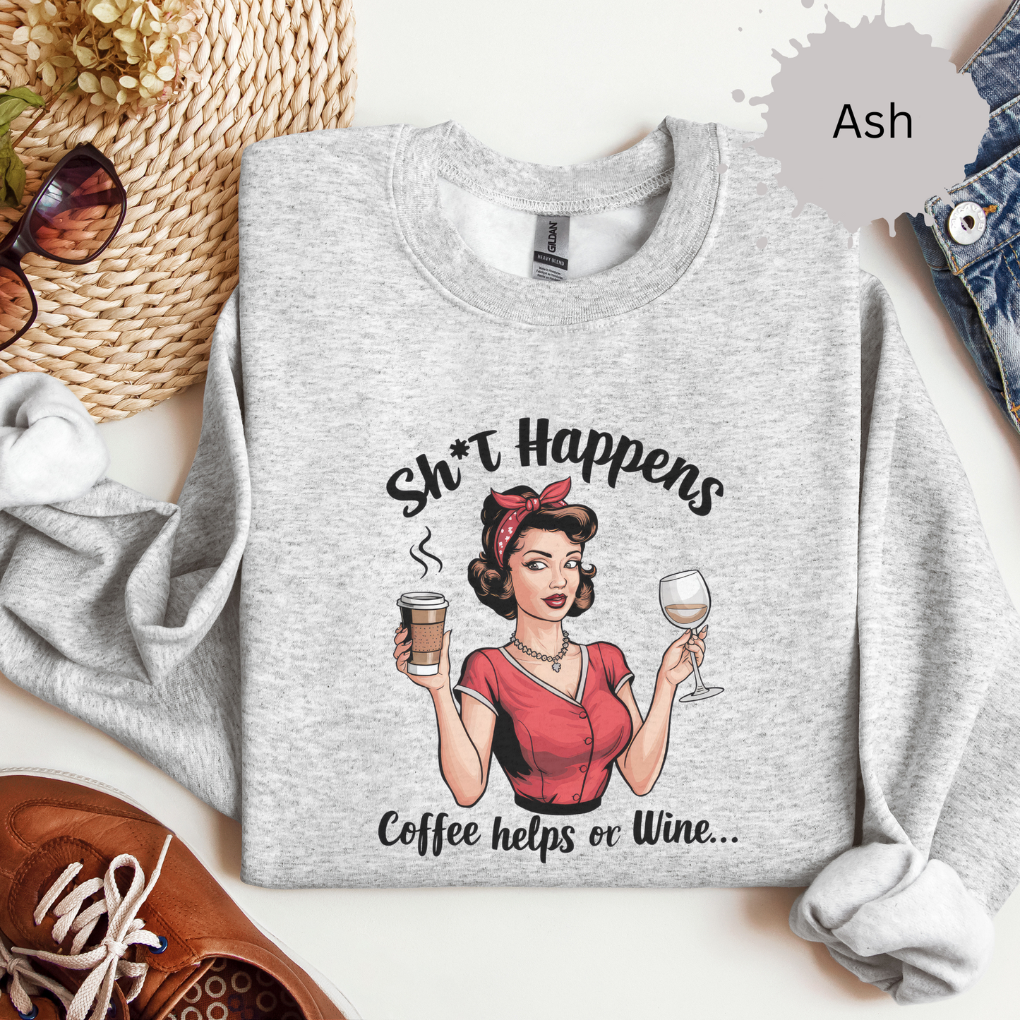 Shit Happens Crewneck Sweatshirt