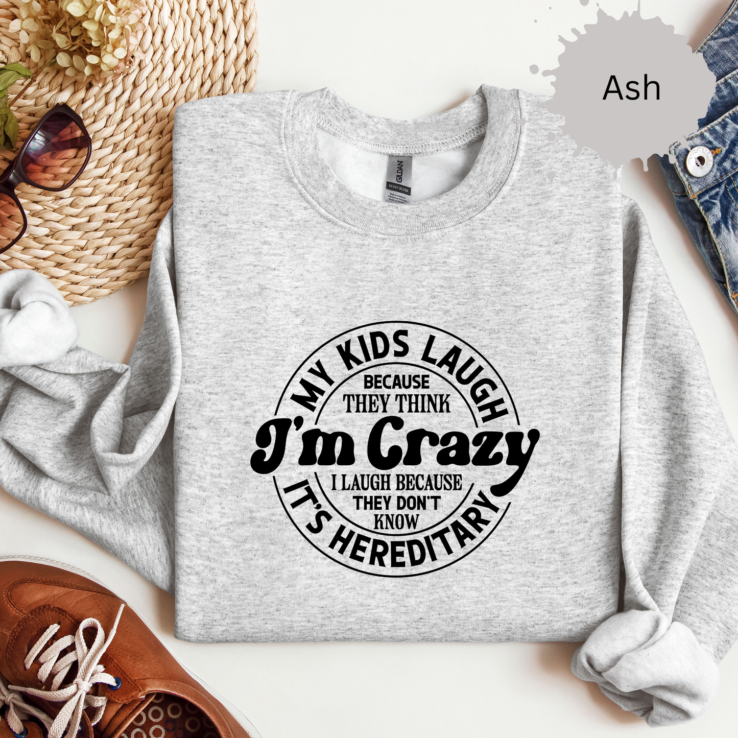 Crazy Runs in the Family Crewneck Sweatshirt