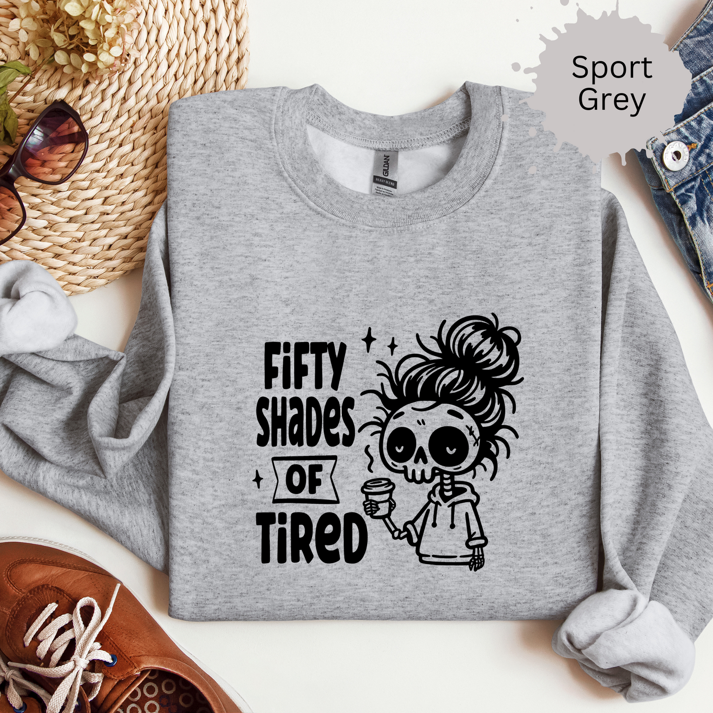 Fifty Shades of Tired Crewneck Sweatshirt