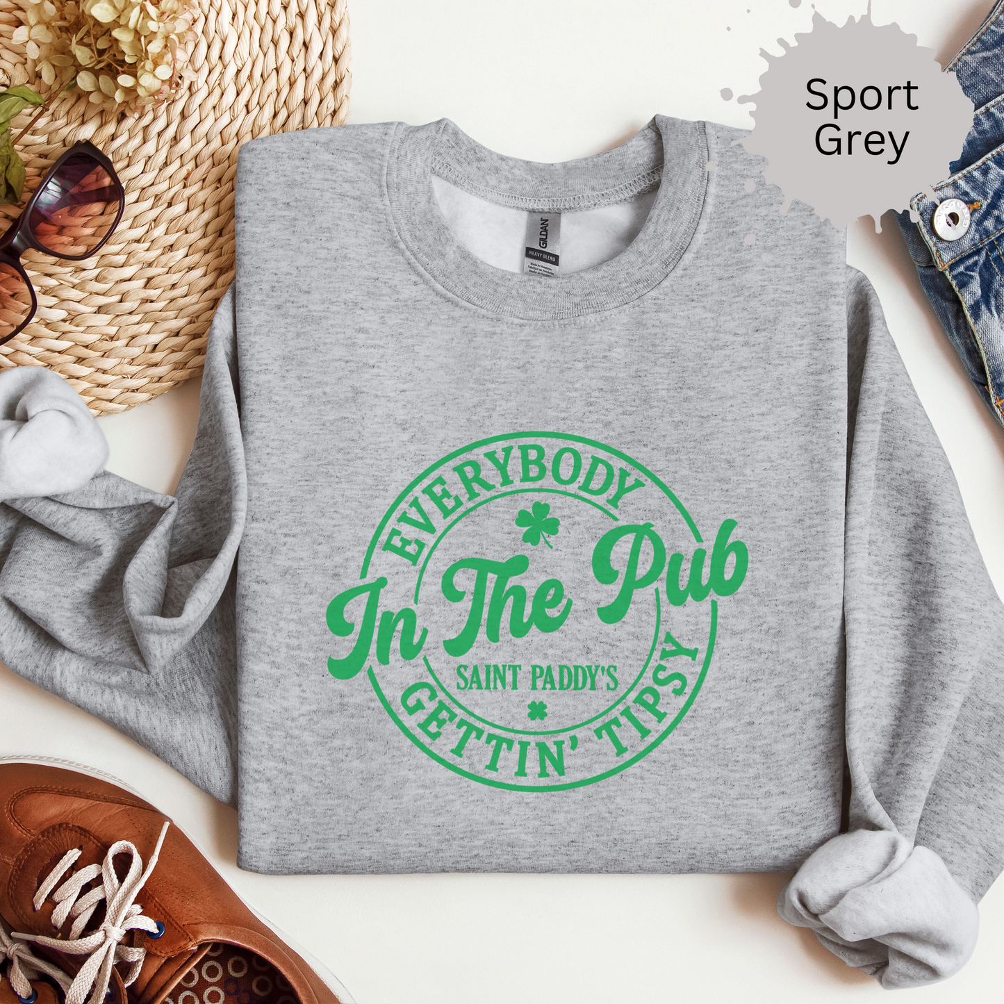 Tipsy in the Pub Crewneck Sweatshirt