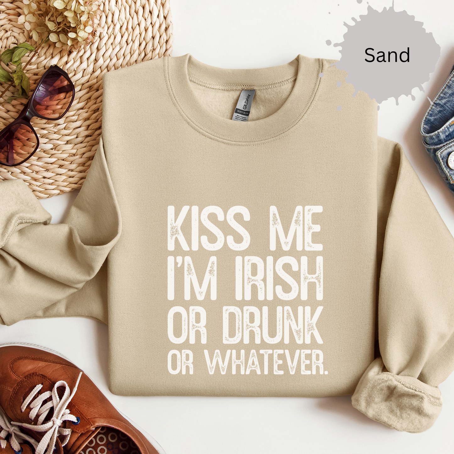 Kiss Me Im Irish Crewneck Sweatshirt