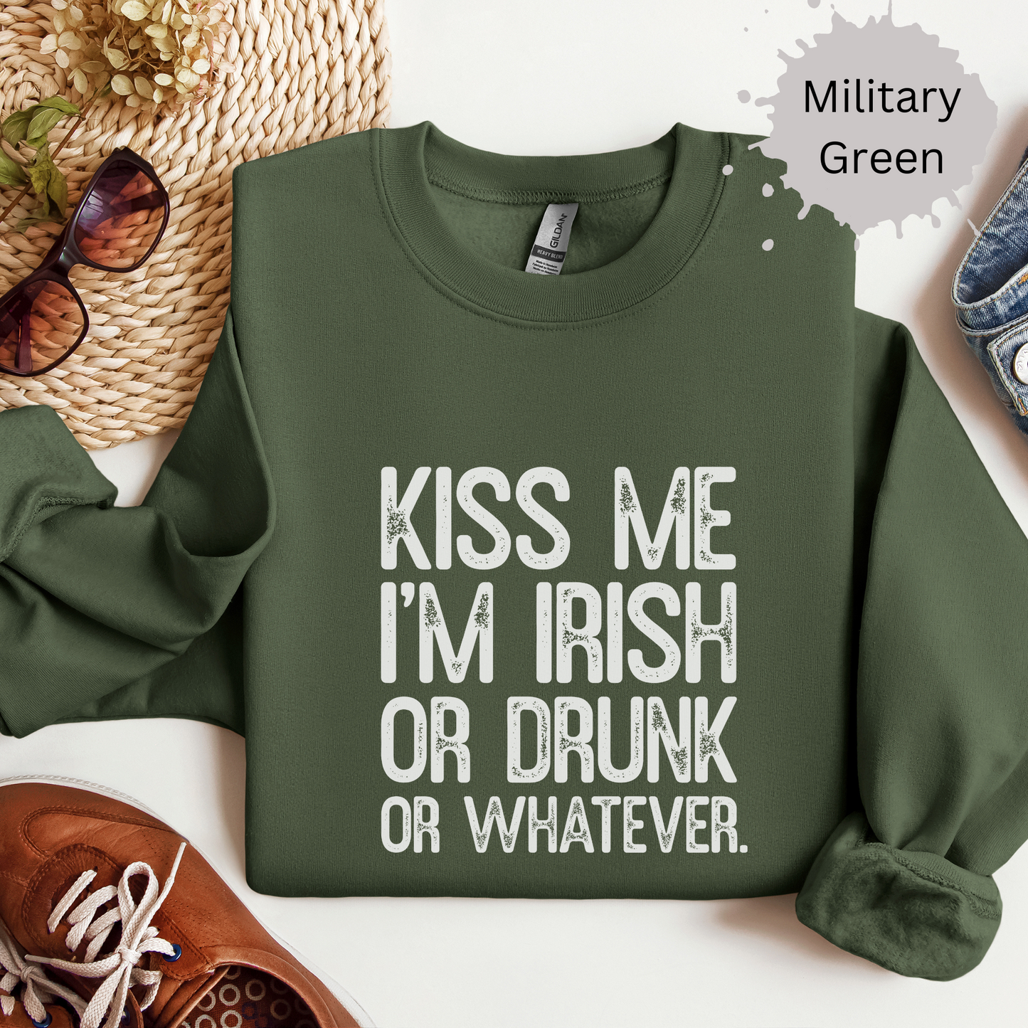 Kiss Me Im Irish Crewneck Sweatshirt