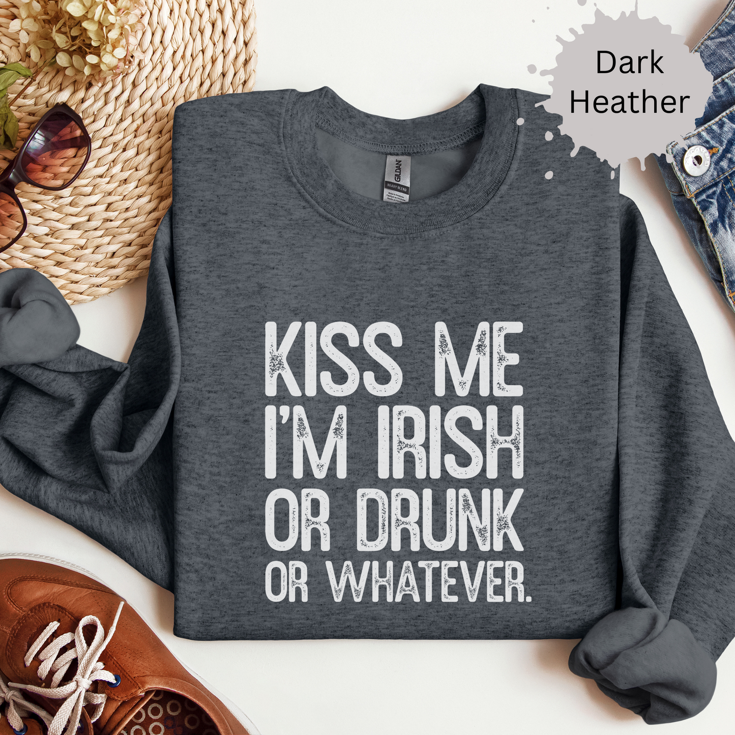 Kiss Me Im Irish Crewneck Sweatshirt