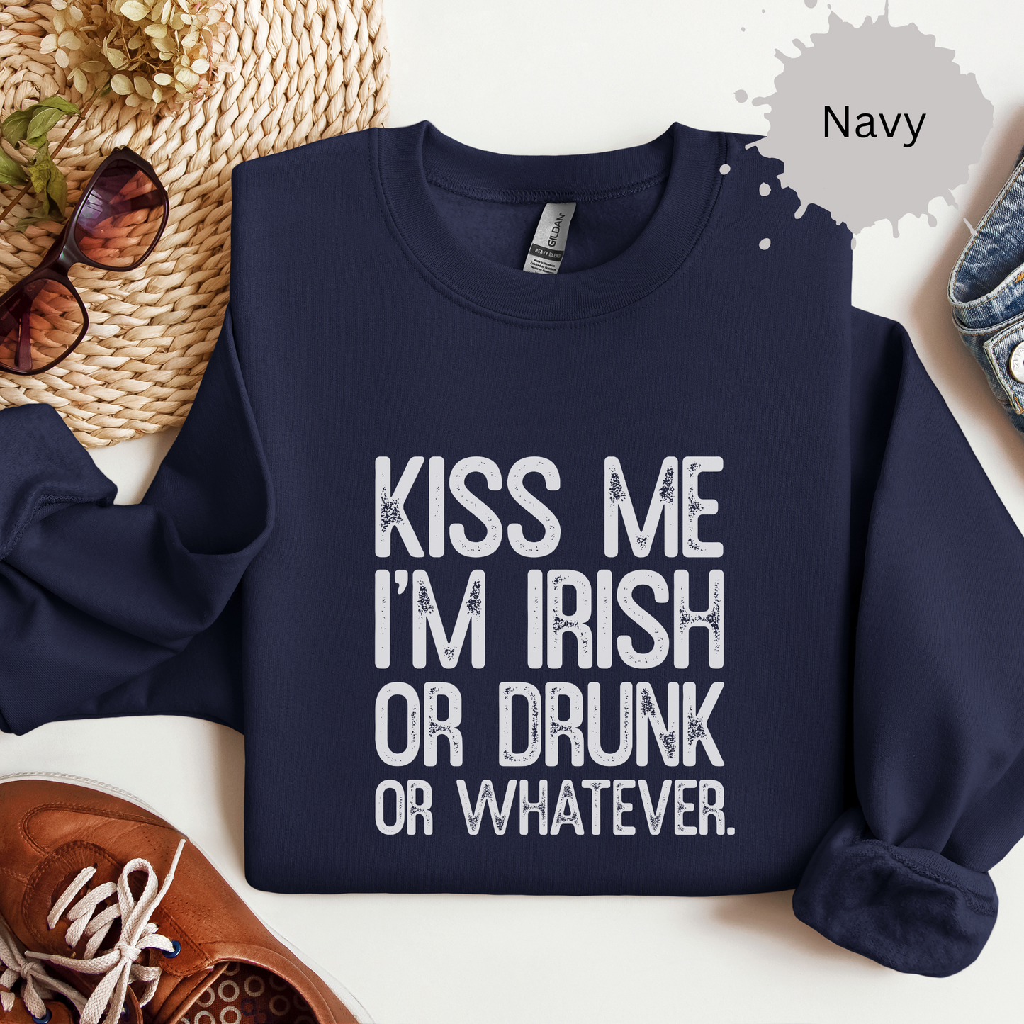 Kiss Me Im Irish Crewneck Sweatshirt