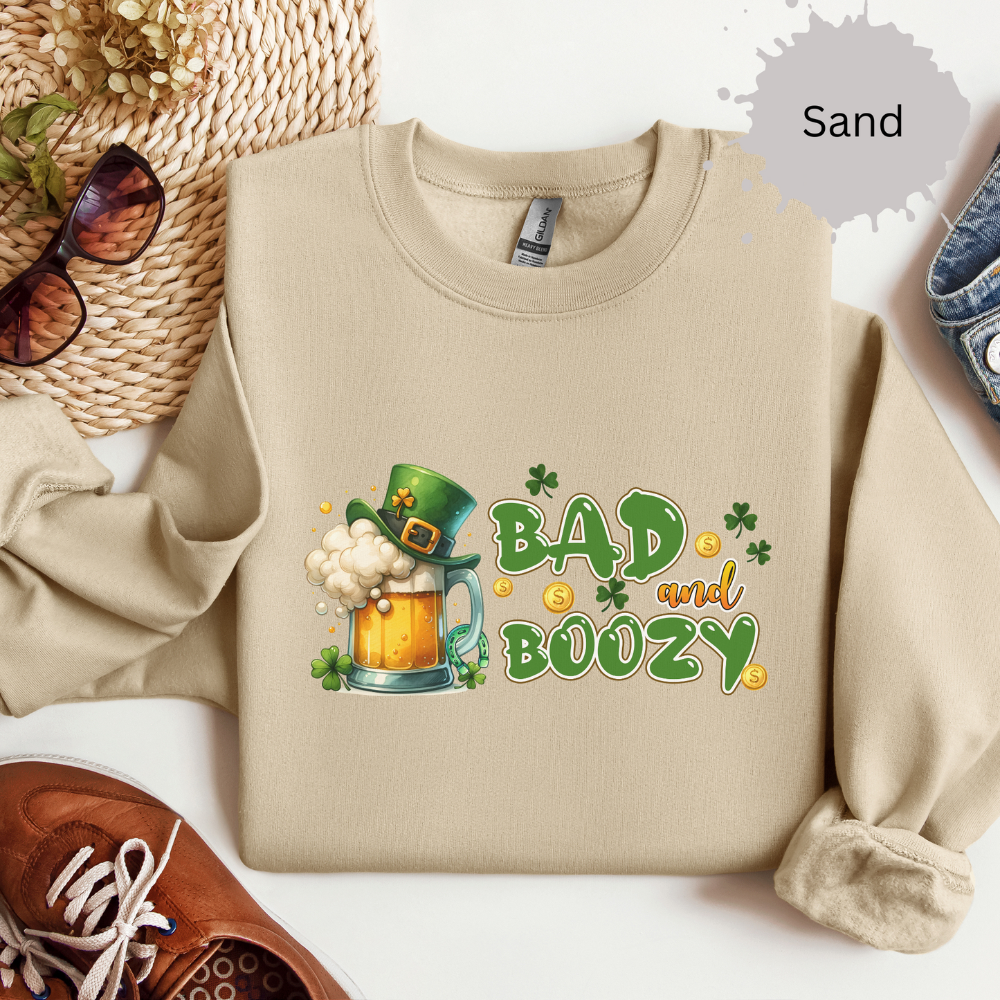 Bad and Boozy Crewneck Sweatshirt