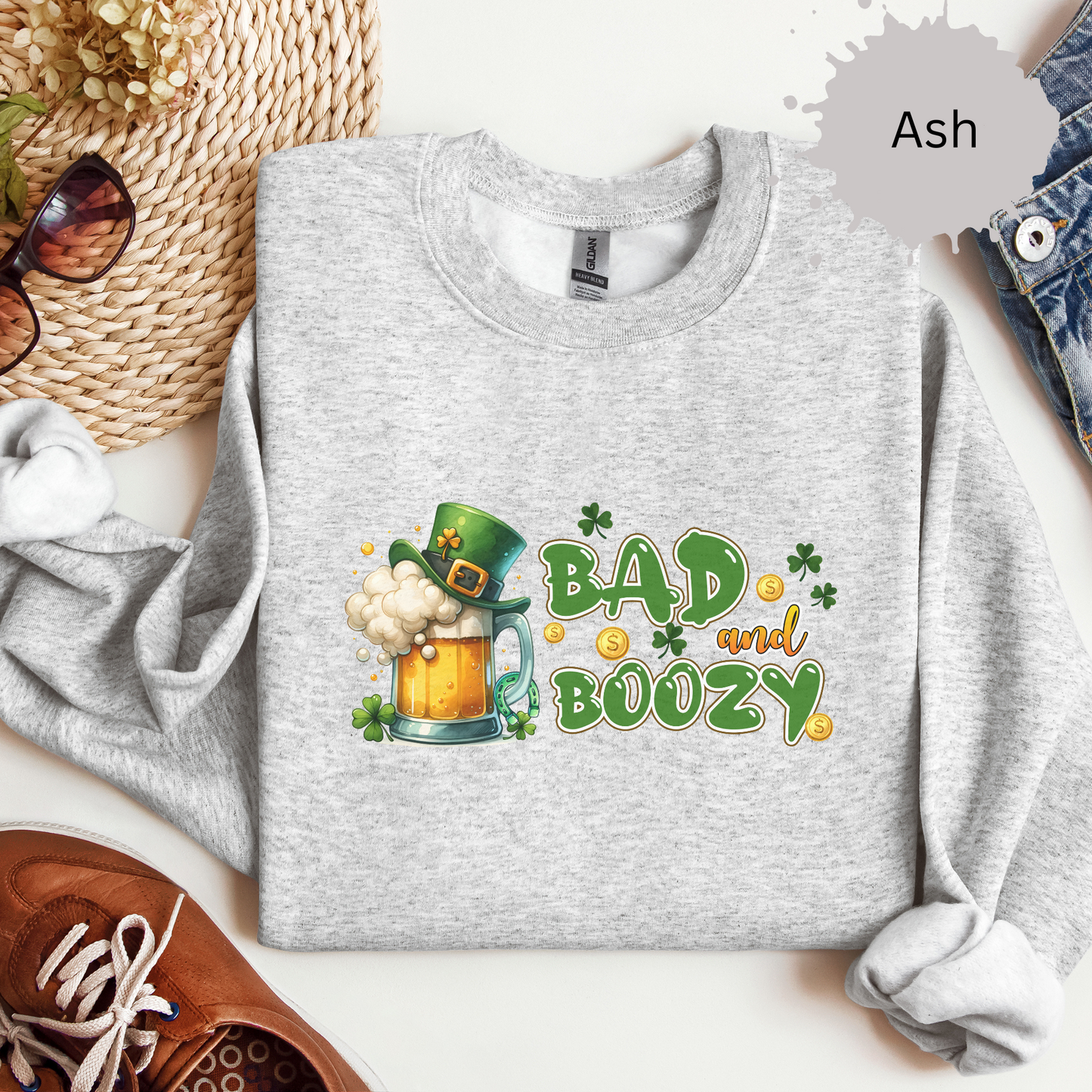 Bad and Boozy Crewneck Sweatshirt