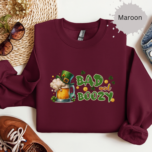 Bad and Boozy Crewneck Sweatshirt