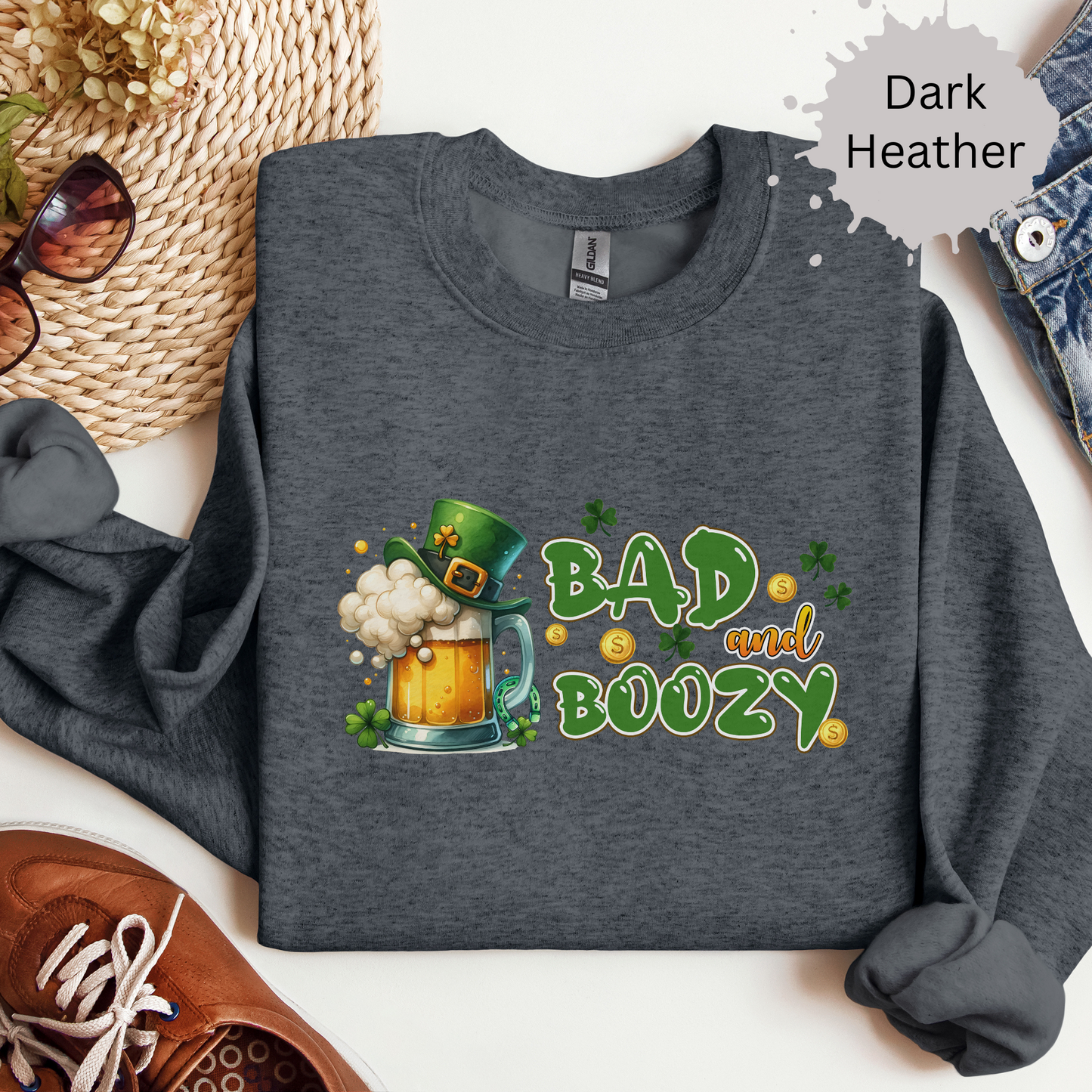 Bad and Boozy Crewneck Sweatshirt