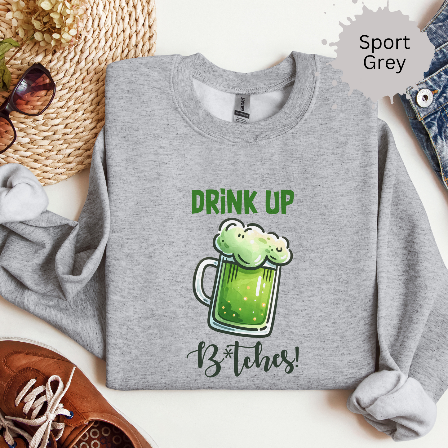 Drink up Bitches Crewneck Sweatshirt