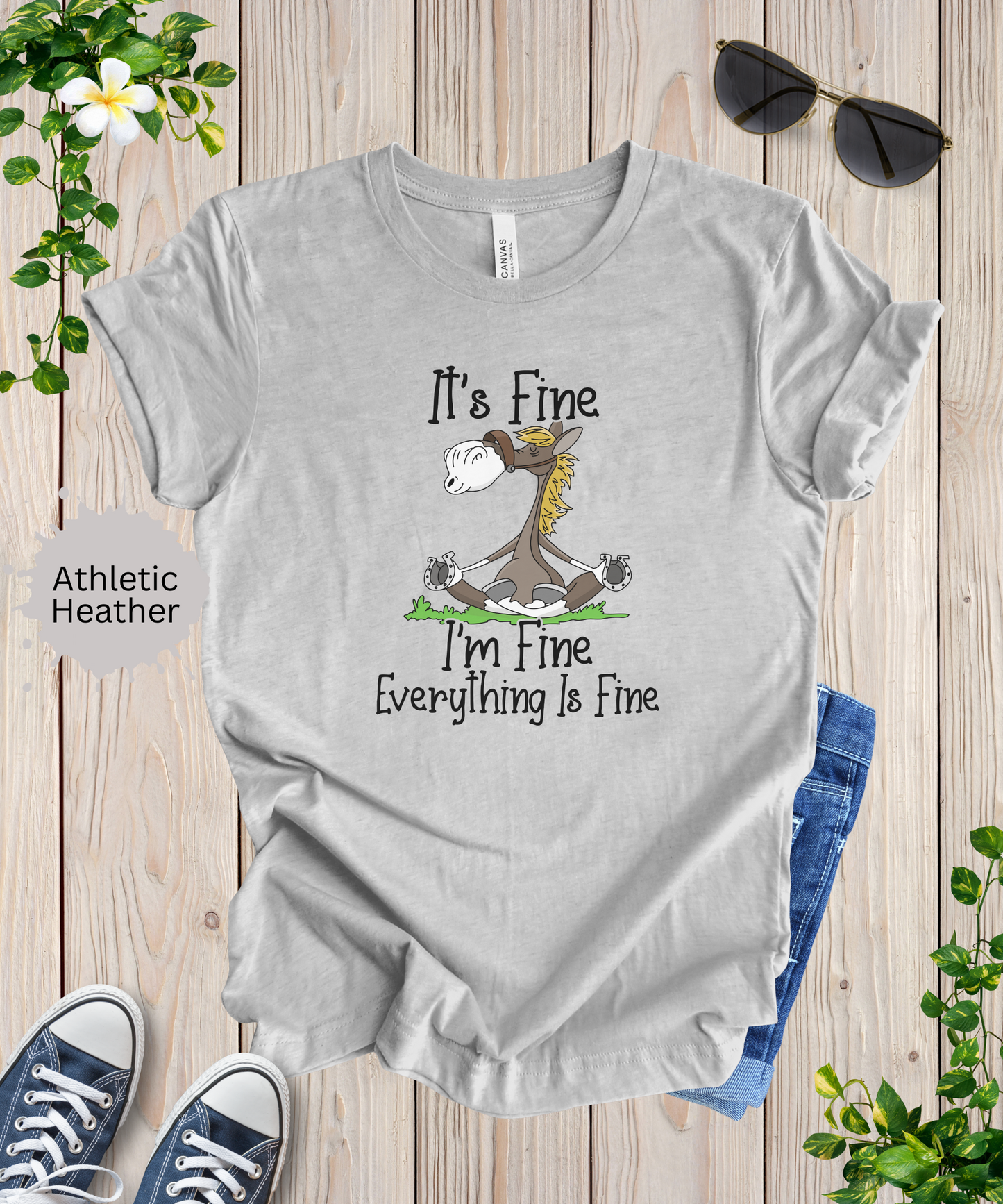 Everythings Fine Meditating Horse T-Shirt